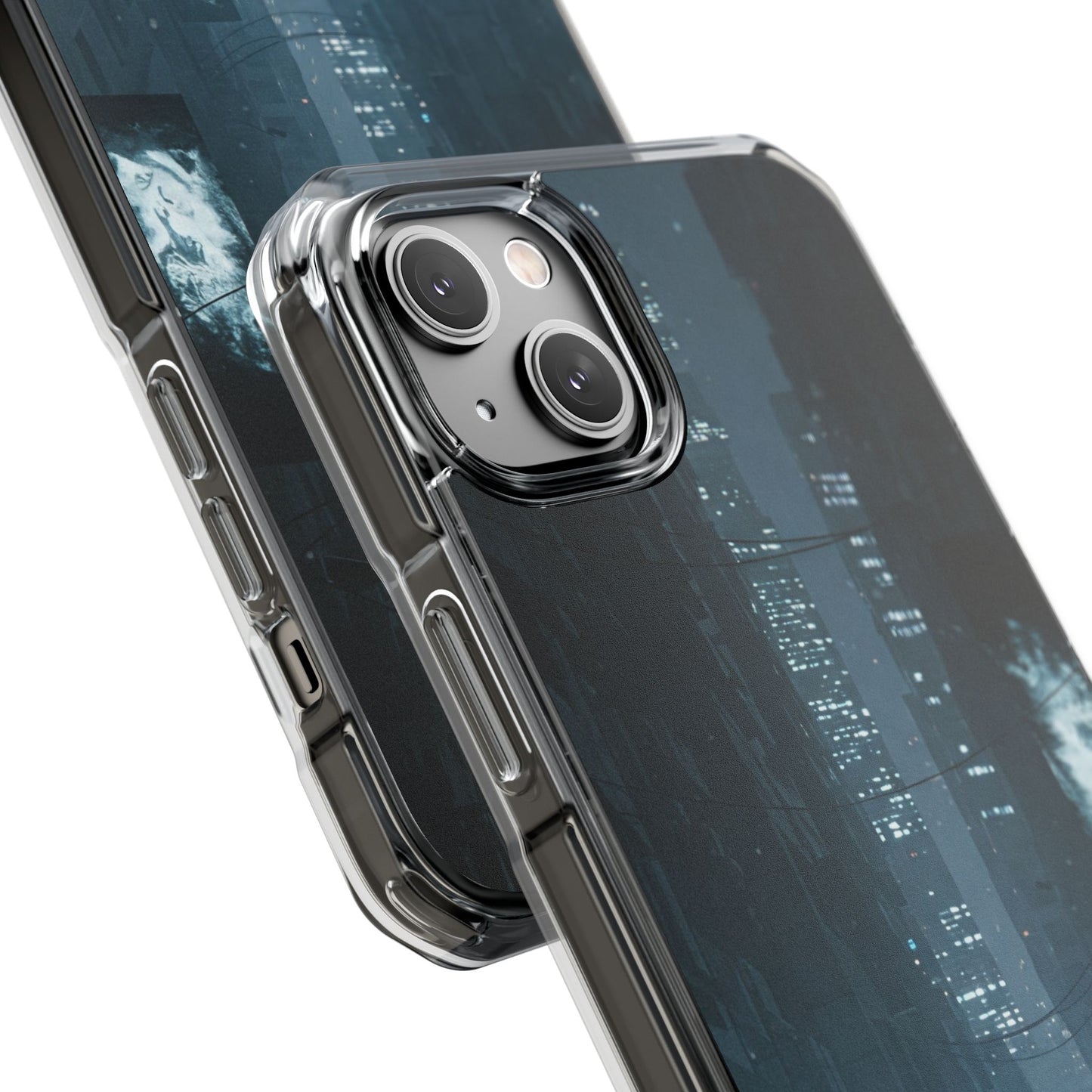 Magnetic Clear Impact Cases for Phones | Urban Nightscape Design | Unique Phone Accessories, Gift for Tech Lovers, Protective Cases
