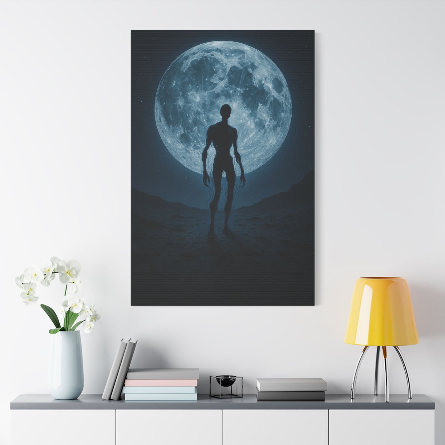 Mysterious Stretched Canvas Art, Wall Decor, Gothic Home Decor, Halloween Decorations, Unique Gift, Dark Art