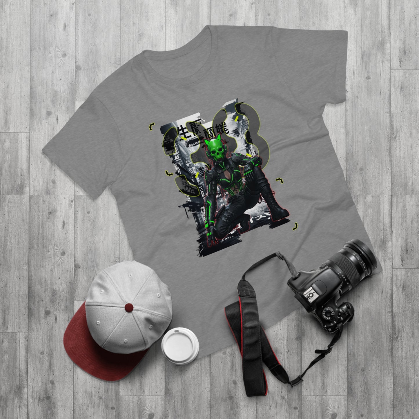 Cyberpunk Graphic Tee, Futuristic T-Shirt, Unisex Casual Wear, Unique Gift for Gamers, Trendy Streetwear, Sci-Fi Clothing