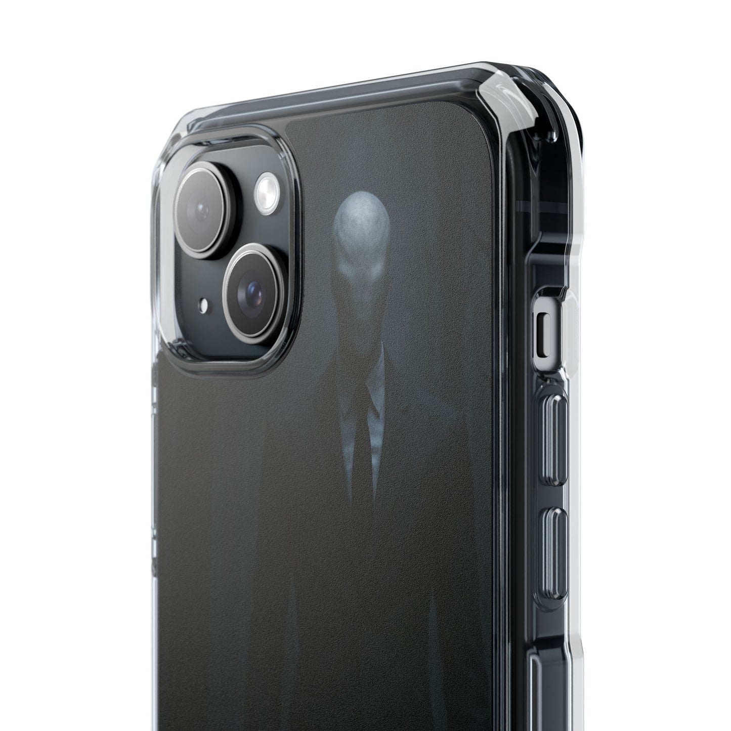 Sleek Phone Case with Minimalist Horror Design of Slenderman, Slim Protective Case, Unique Gift for Horror Lovers, Clear Impact-Resistant Case