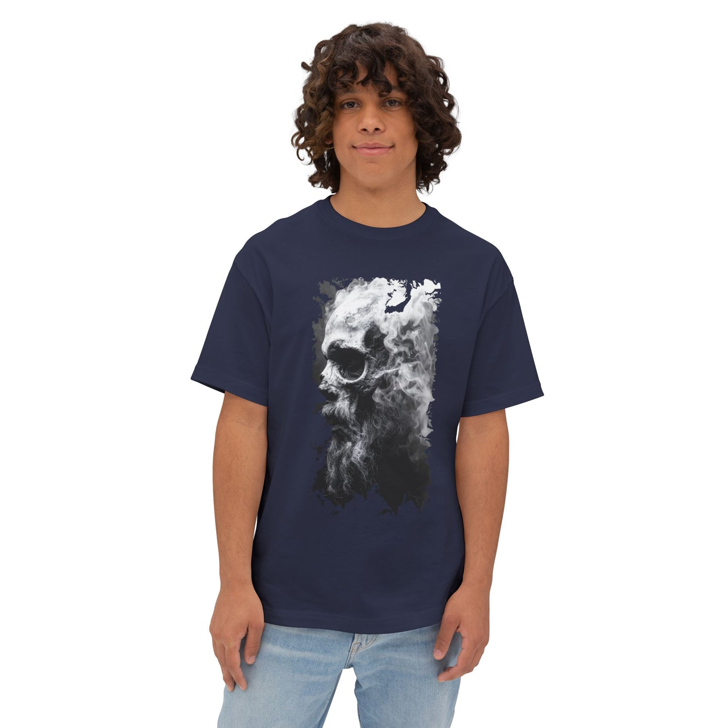 Edgy Oversized Graphic Tee | Casual Streetwear, Unisex T-Shirt, Skull Design, Gifts for Him/Her, Everyday Wear