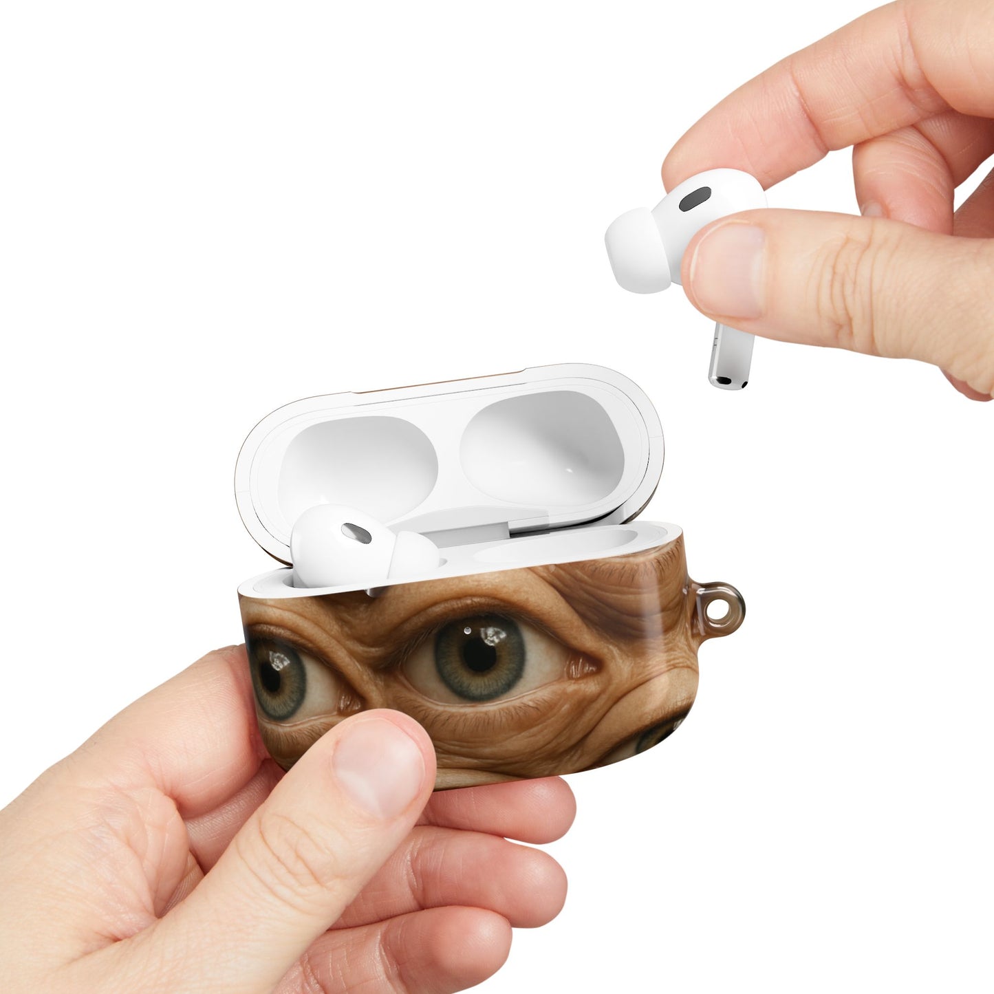 Unique Eye Pattern AirPod Case, Quirky AirPod Cover, Gift for Tech Lovers, Trendy Accessories, Fun Gadget Protection
