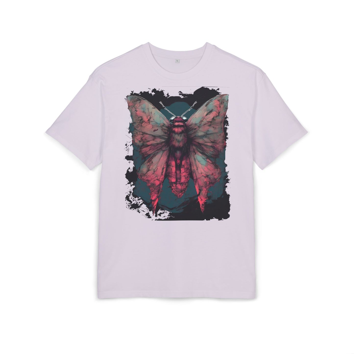 Aesthetic Moth Graphic Oversize Tee, Casual Style Shirt, Unique Gift, Eco-Print Tee, Art Lover Fashion, Nature-Inspired Top