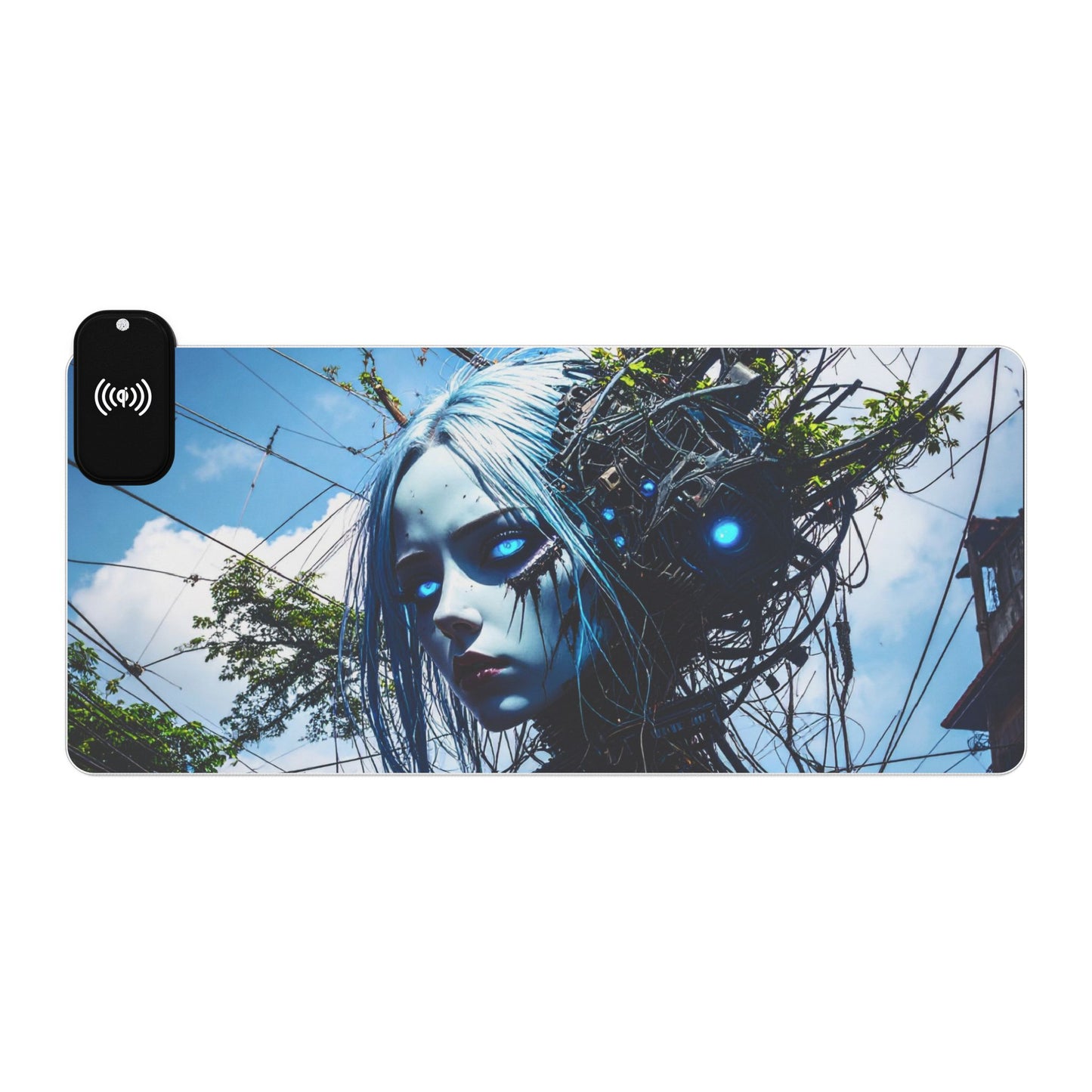 LED Gaming Mouse Pad with Wireless Charging Station - Perfect for Gamers, High-Tech Desk Accessory, Unique Gift for Tech Lovers