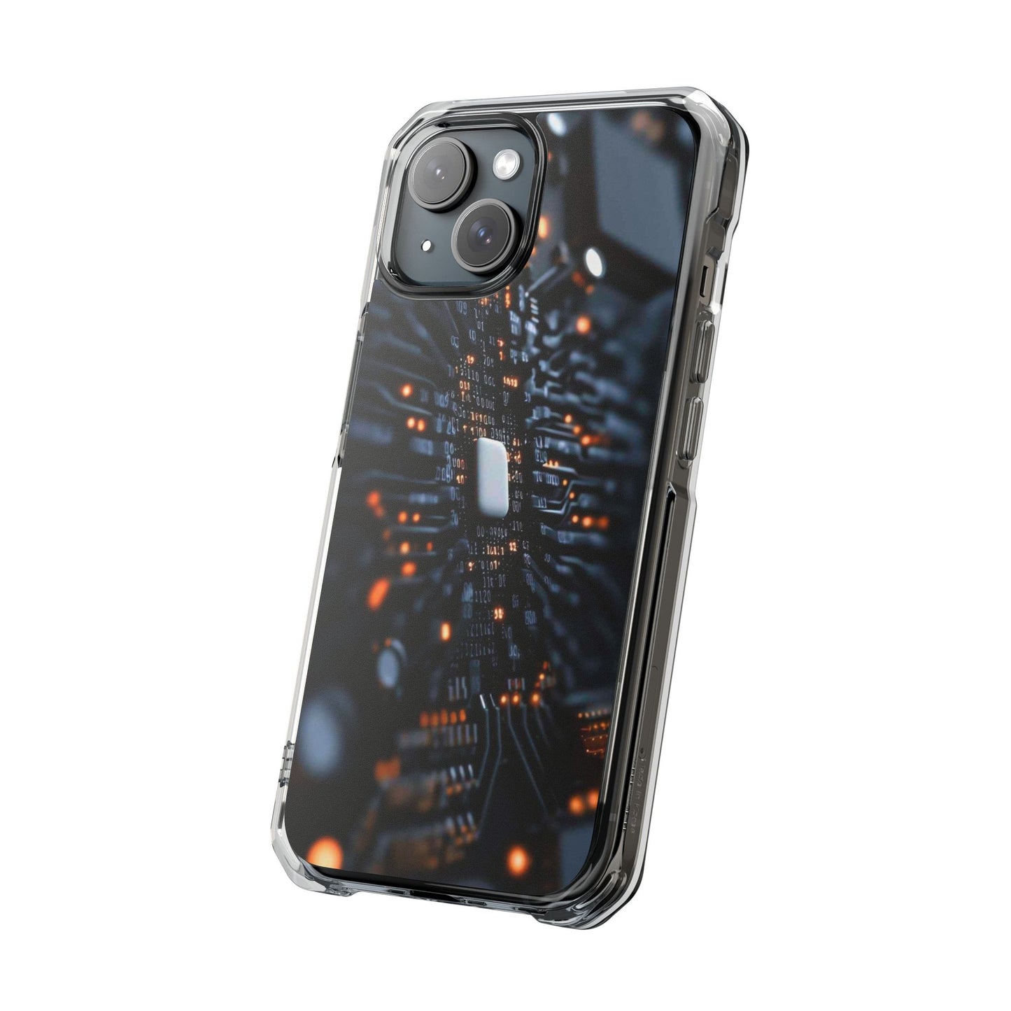 Magnetic Clear Impact Phone Case - Tech-Inspired Design, Perfect for Gadget Lovers, Birthday Gift, Tech Accessories, Durable Protection
