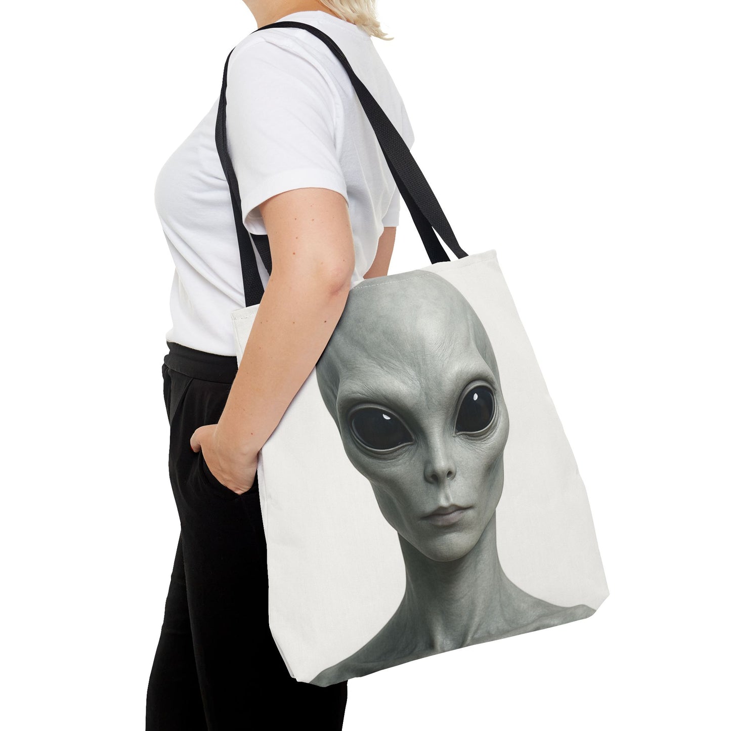 Alien Tote Bag | Intergalactic Style, Eco-Friendly Reusable Bag, Quirky Gift, Space Enthusiast Accessory, Unique Shopping Tote