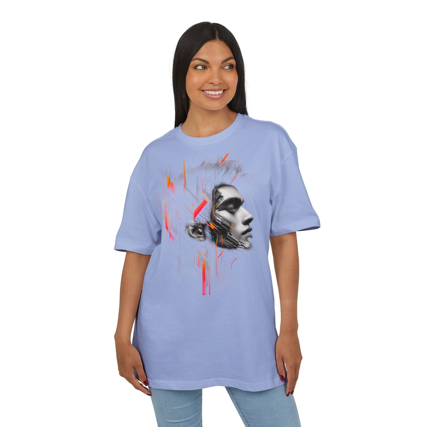 Artistic Oversize Tee - Modern Abstract Design