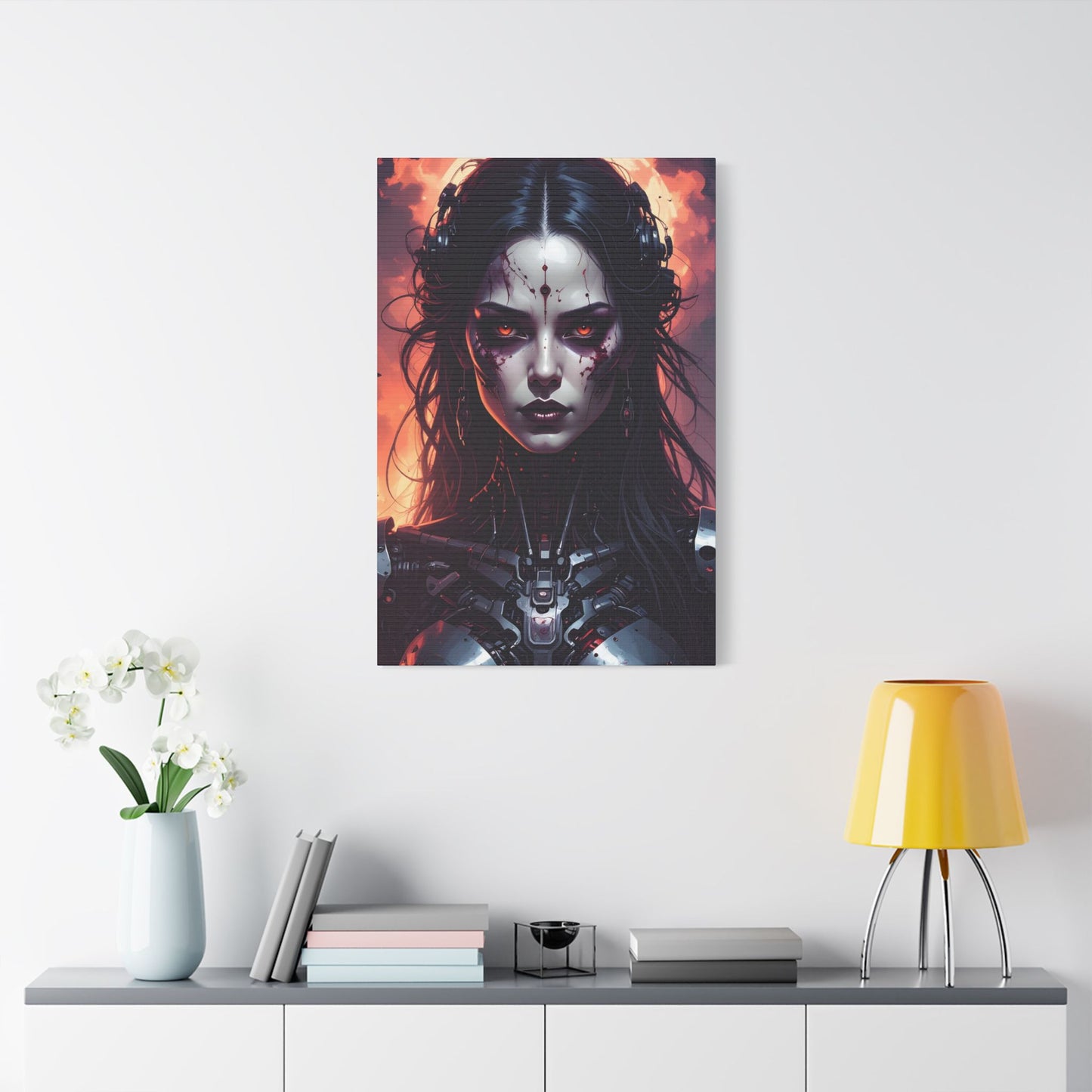 Gothic Art Canvas Print, Dark Wall Decor, Modern Home Art, Unique Gift for Halloween, Edgy Aesthetic Room Decor, Unusual Wall Art