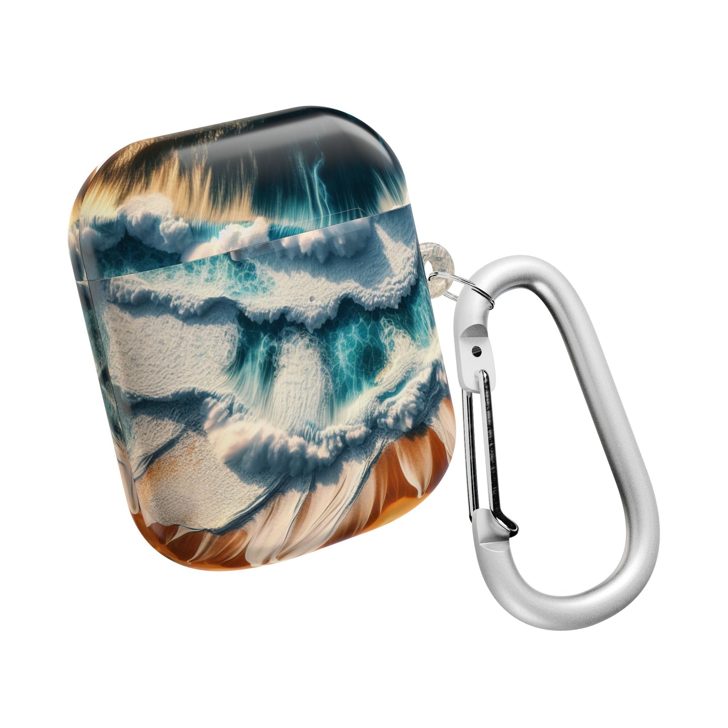 Ocean Wave AirPod Case - Waterproof Protection, Trendy Accessories for Summer, Beach Lover Gift, Cute Tech Cover, Tropical Aesthetic