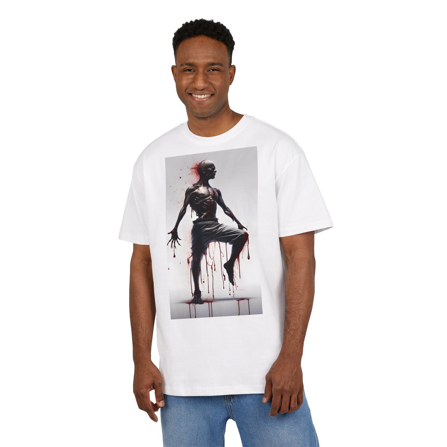 Bold Artistic Unisex Tee, Casual Street Style Shirt, Comfortable Graphic Top, Gift for Art Lovers, Unique Fashion Statement
