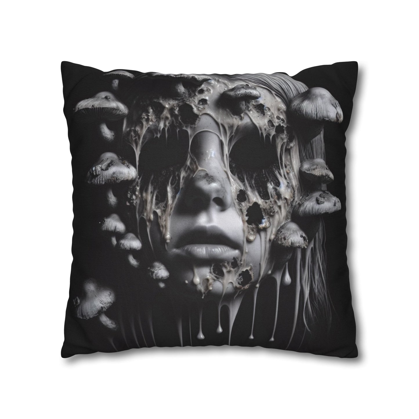 Dark Art Decorative Pillowcase, Gothic Home Decor, Statement Cushion Cover, Unique Gift for Art Lovers, Halloween Decor