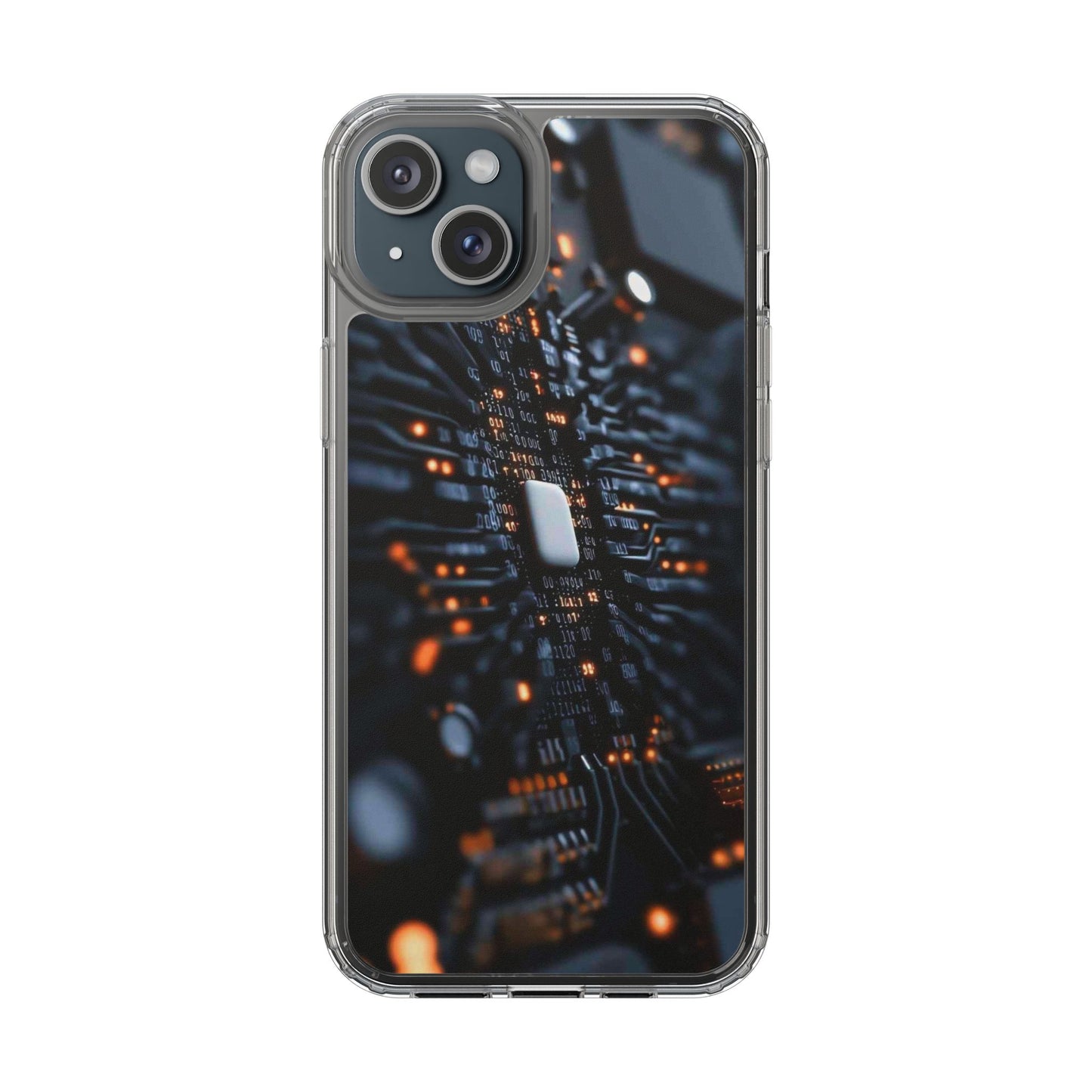 Clear Phone Case with Cyber Print