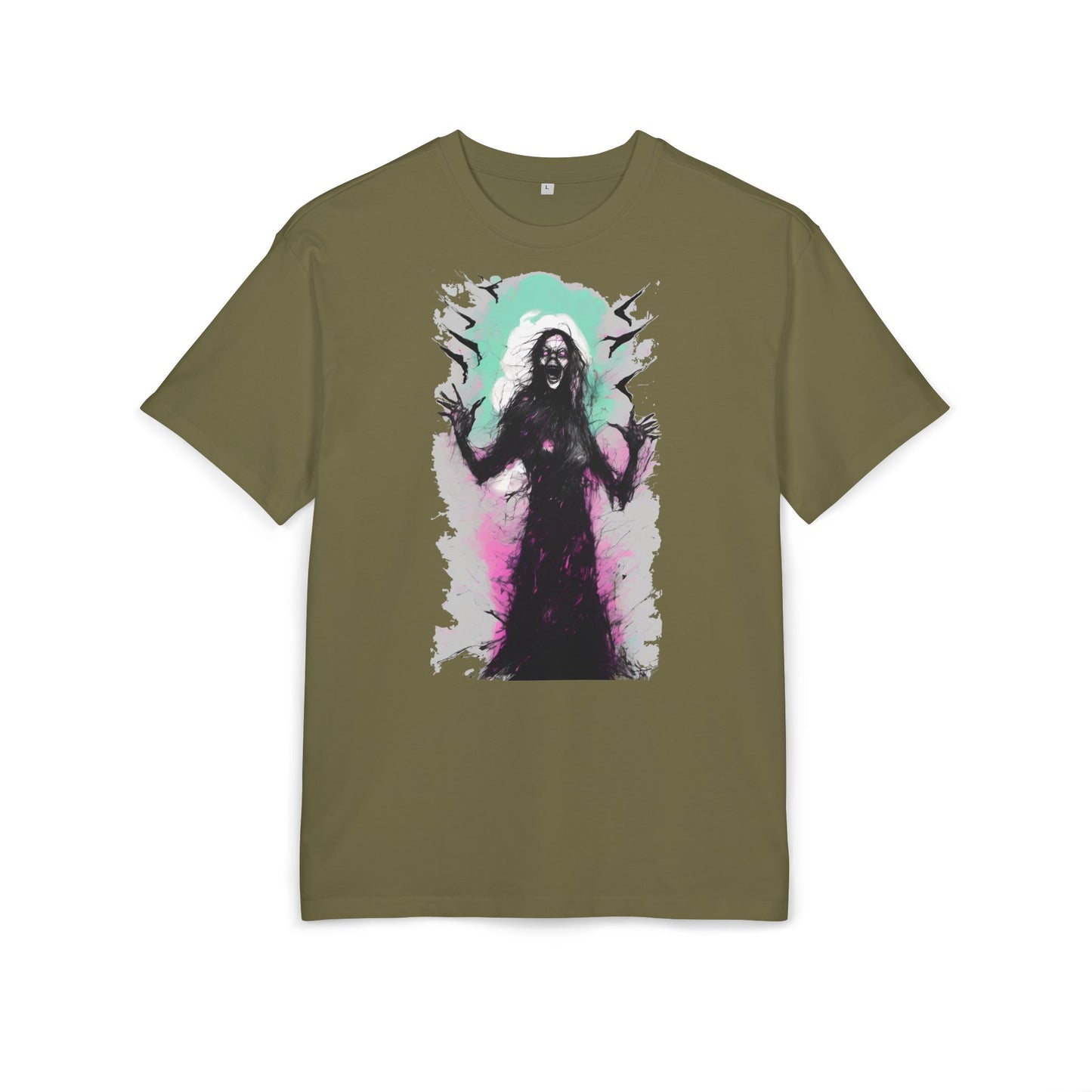 Spooky Witch Oversize Tee - Halloween Shirt, Graphic Tee for Festivals, Trendy Streetwear, Gift for Witch Lovers, Unisex Apparel