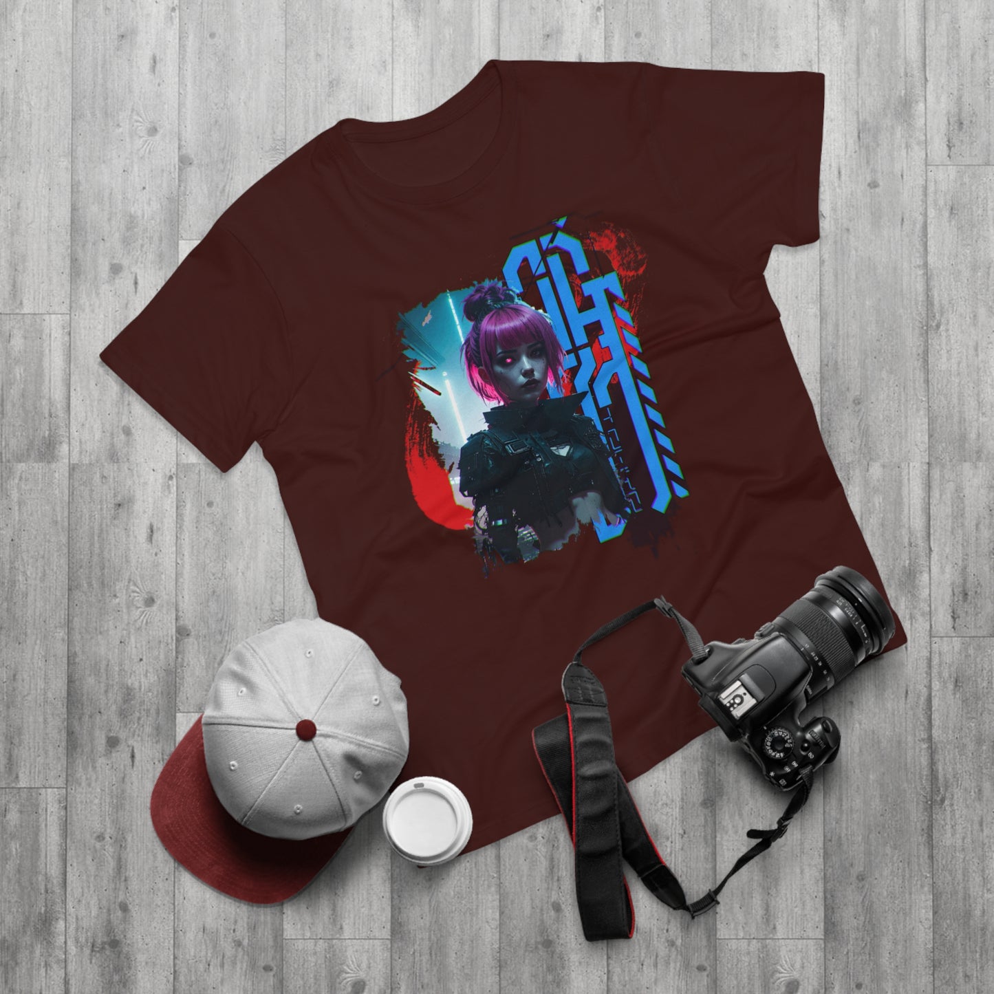 Cyberpunk Art Unisex T-Shirt, Streetwear Tee, Graphic Shirt, Gift for Him, Festival Apparel, Tech-Inspired Fashion