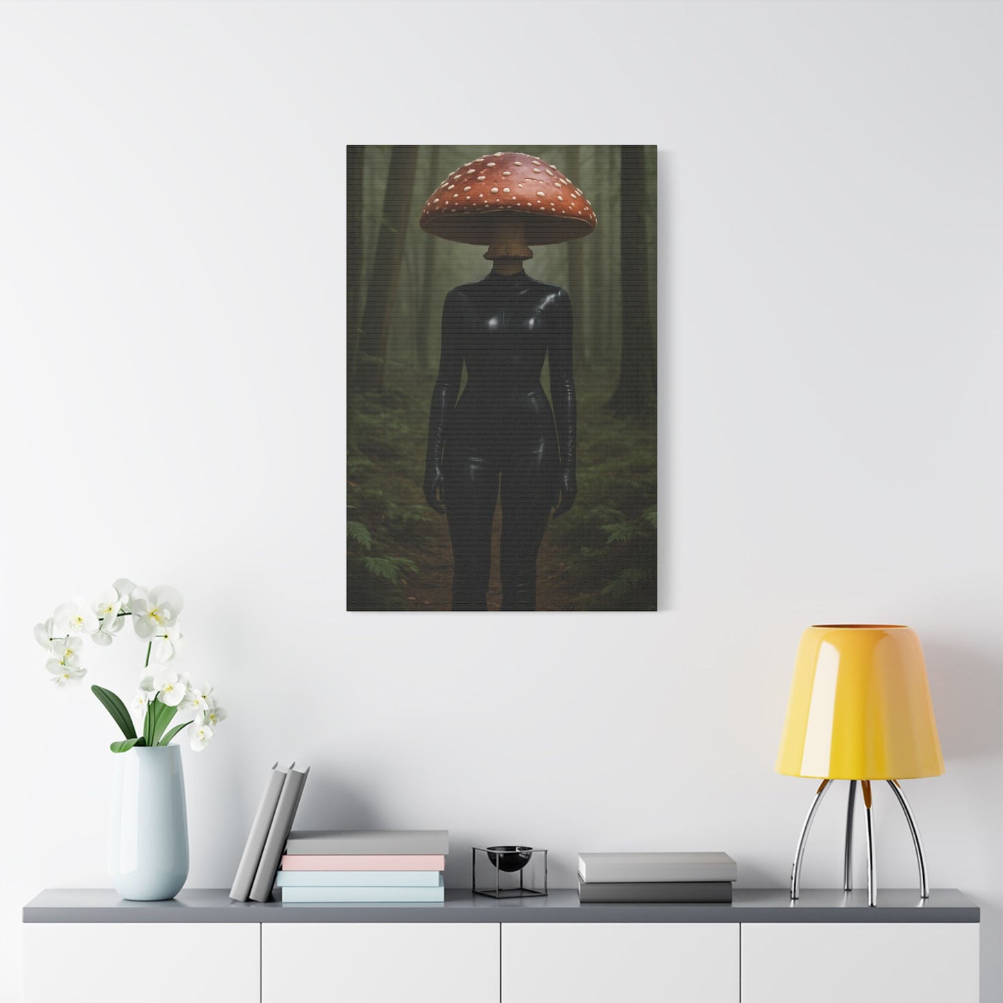 Mystical Mushroom Canvas Art Print, Fantasy Wall Decor, Unique Gift, Home Decoration, Nature Inspired Artwork