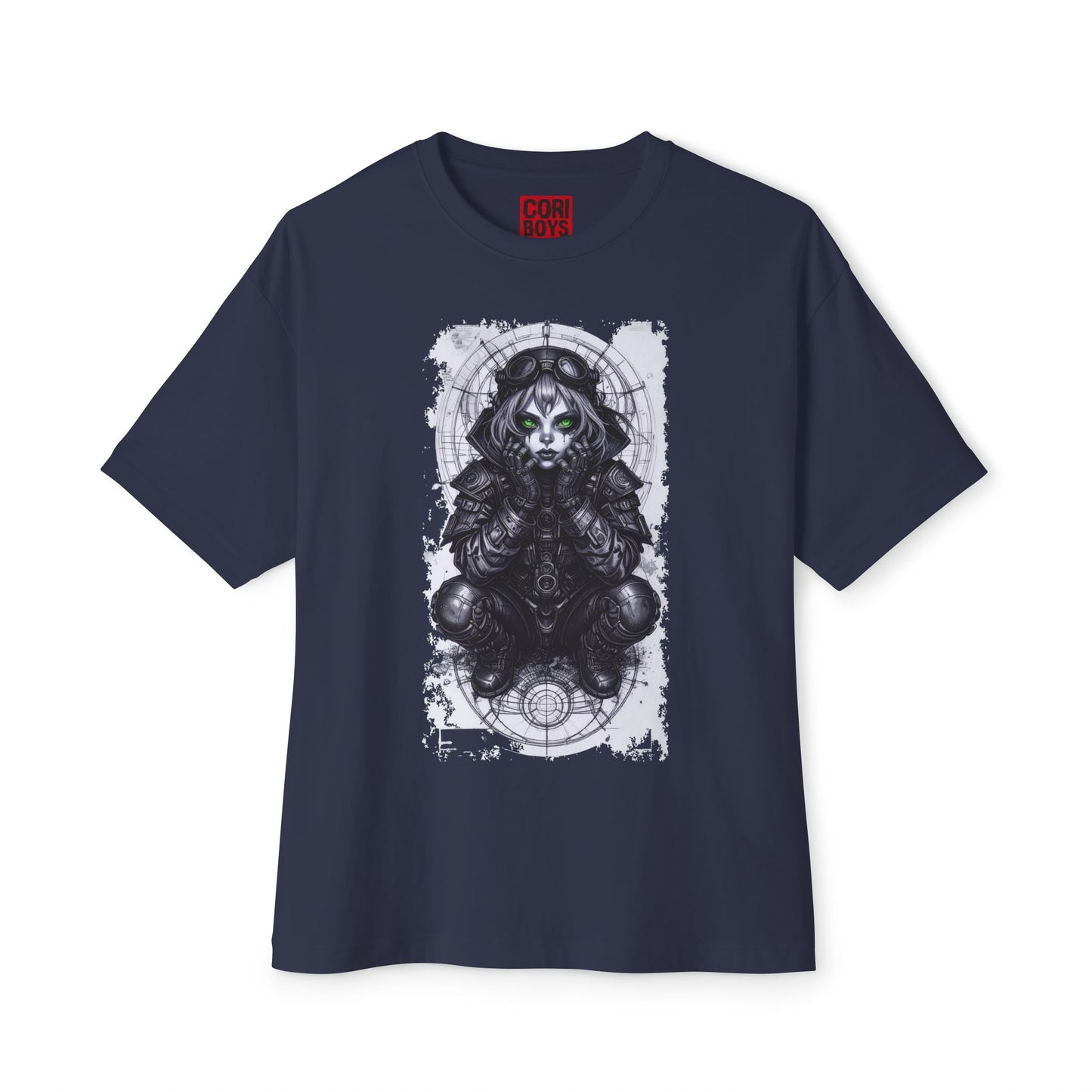 Gothic Graphic Unisex Boxy Tee - Oversized White T-Shirt for Alternative Fashion, Casual Wear, Gift for Festivals, Streetwear