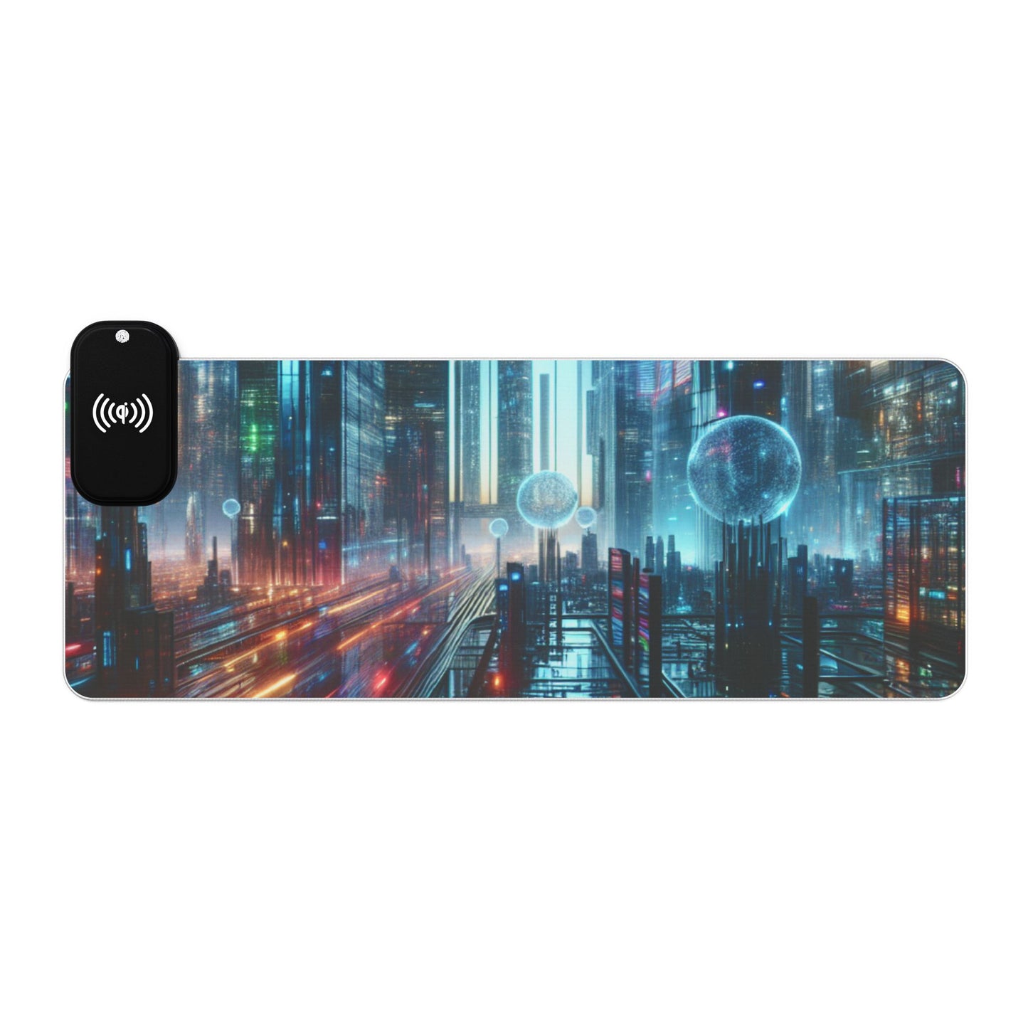 LED Gaming Mouse Pad with Wireless Charging | RGB Desk Mat, Gamer Gift, Office Decor, Tech Accessories, PC Setup