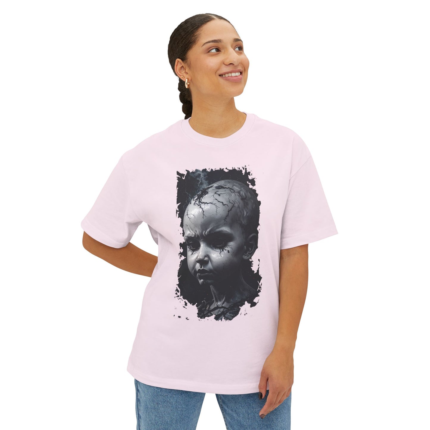 Edgy Unisex Oversized Tee - Streetwear Graphic Top, Casual Style, Everyday Wear, Unique Gift, Alternative Fashion