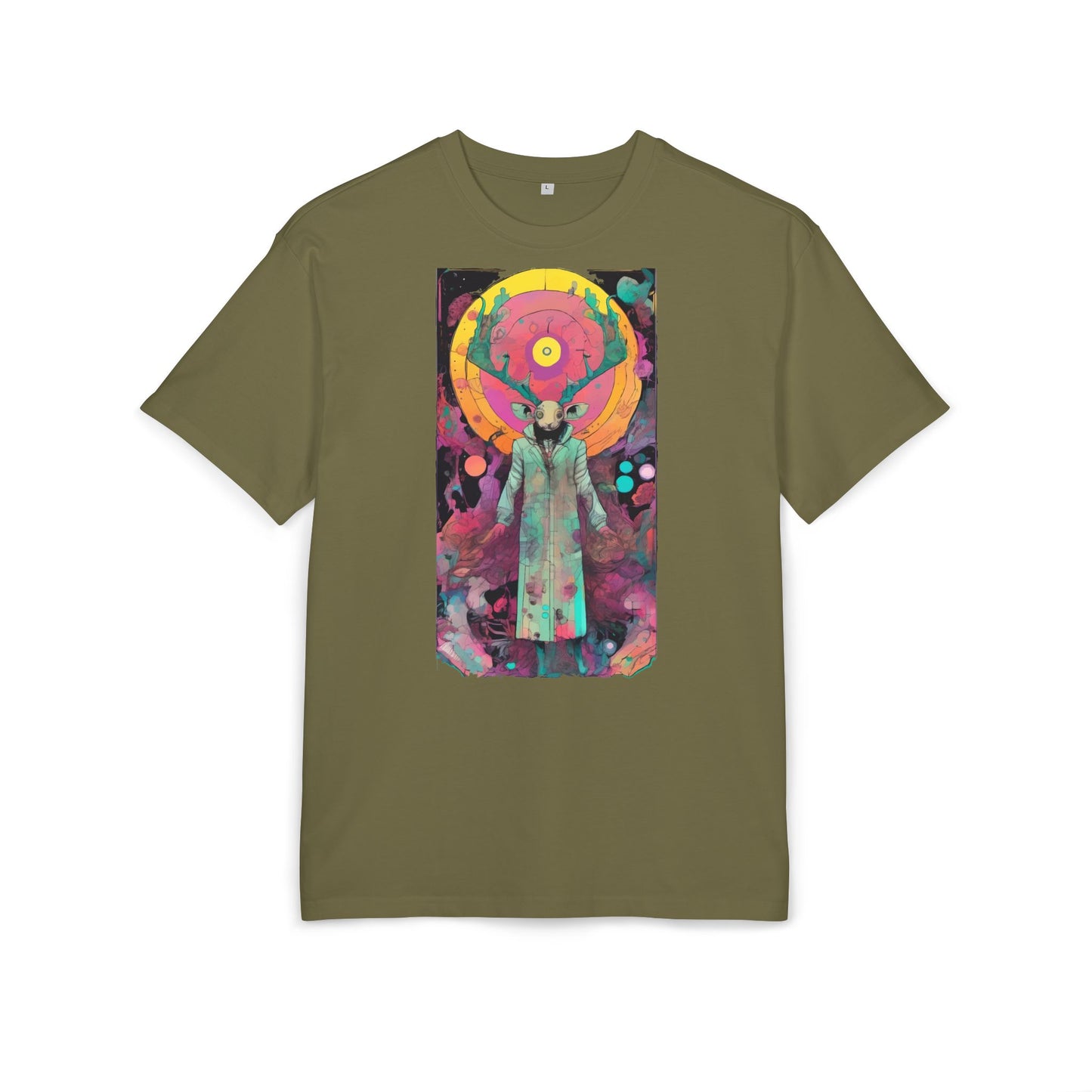 Vibrant Artistic Oversize Tee - Unisex Heavyweight T-Shirt, Bohemian Style, Gift for Art Lovers, Festival Wear, Casual Chic