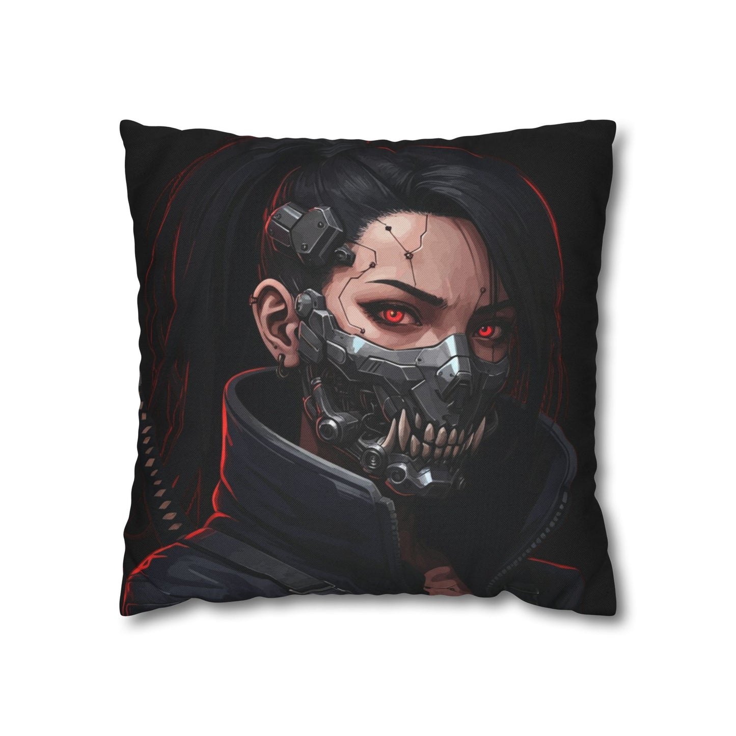 Cyberpunk-Style Velvet Pillowcase, Decorative Pillow, Home Decor, Unique Gift, Futuristic Accent, Gaming Room Decoration