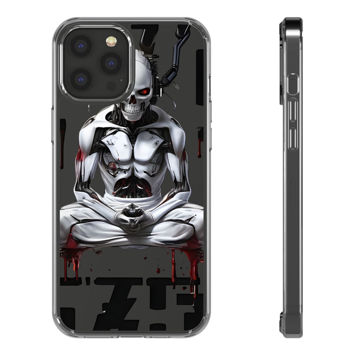 Clear Phone Cases with Cyber Design
