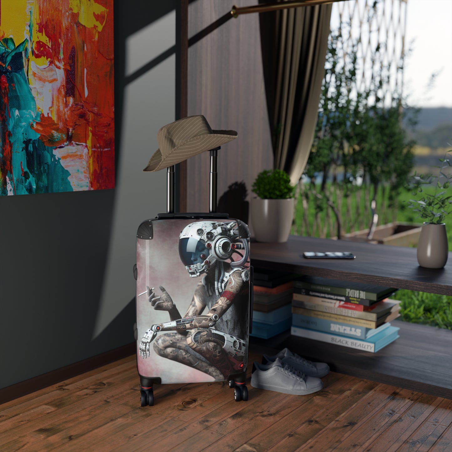 Stylish Travel Suitcase with Futuristic Design - Perfect for Adventurers