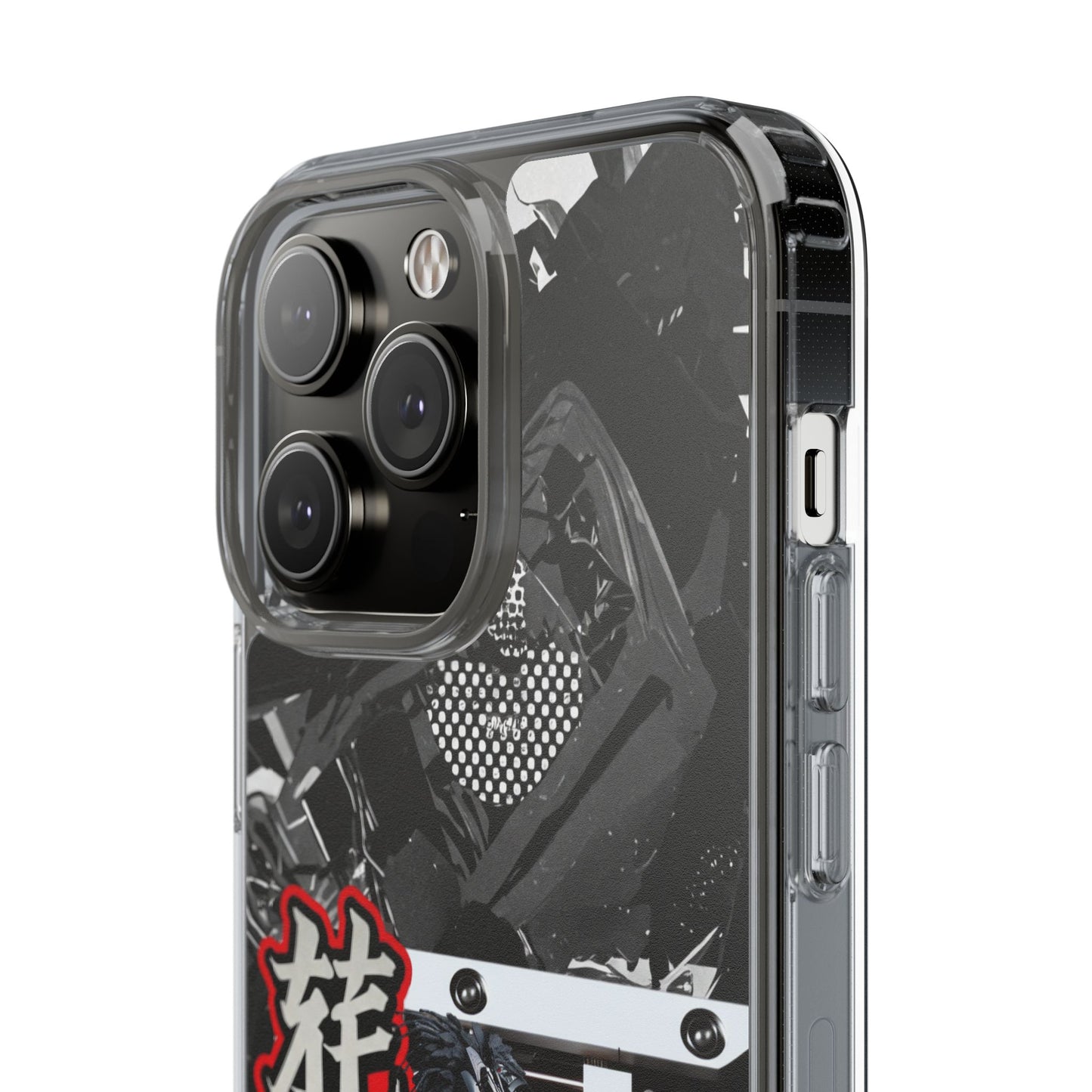 Clear Phone Case with Stylish Graphic Design for Tech Enthusiasts