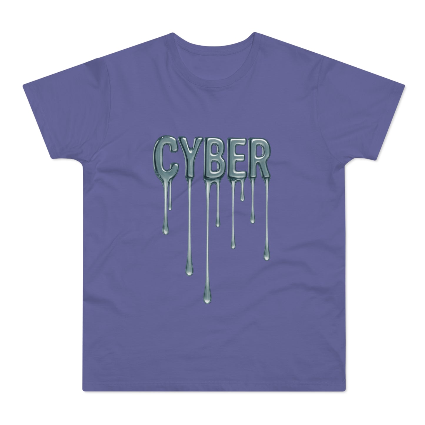 Cool Drippy Cyber T-Shirt, Unisex Graphic Tee, Casual Wear, Tech Enthusiast Gift, Trendy Streetwear for All Occasions