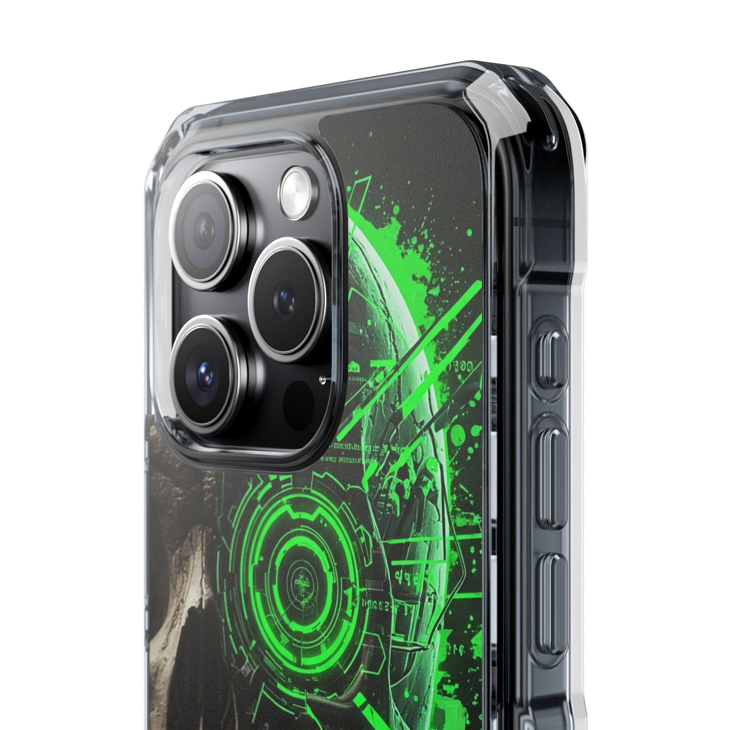 Skull Graphic Phone Case - Magnetic Clear Impact Cases, Skull Design, Unique Phone Protection, Edgy Gift for Tech Lovers