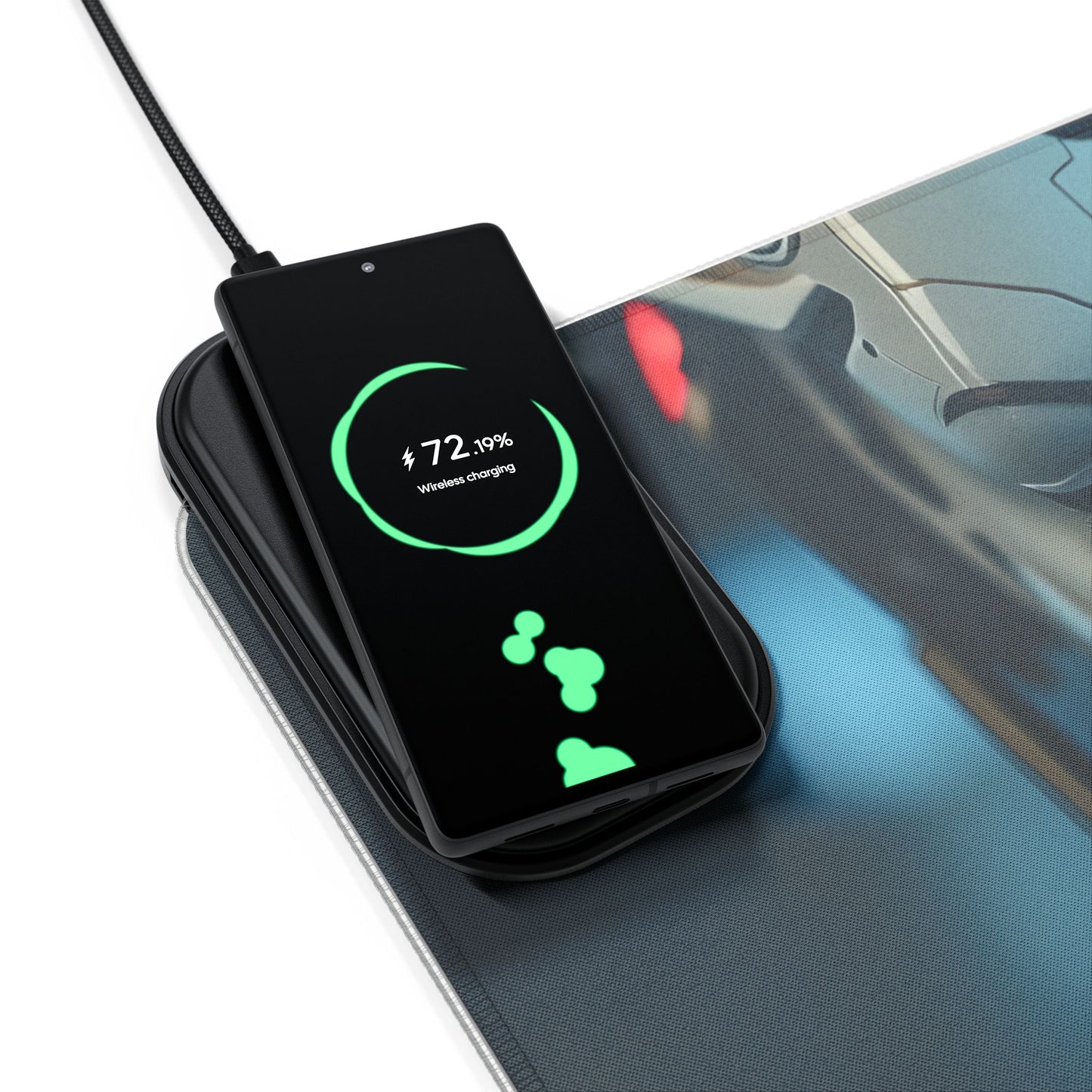 LED Gaming Mouse Pad with Wireless Charging - Futuristic Design for Gamers, Desk Accessory, Tech Gift, Gaming Setup