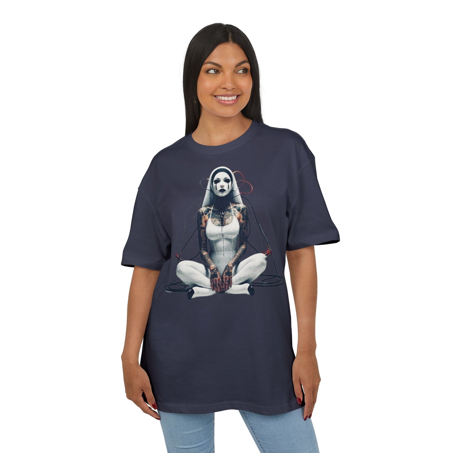 Artistic Unisex Oversize Tee - Unique Graphic Design for Creative Spirits