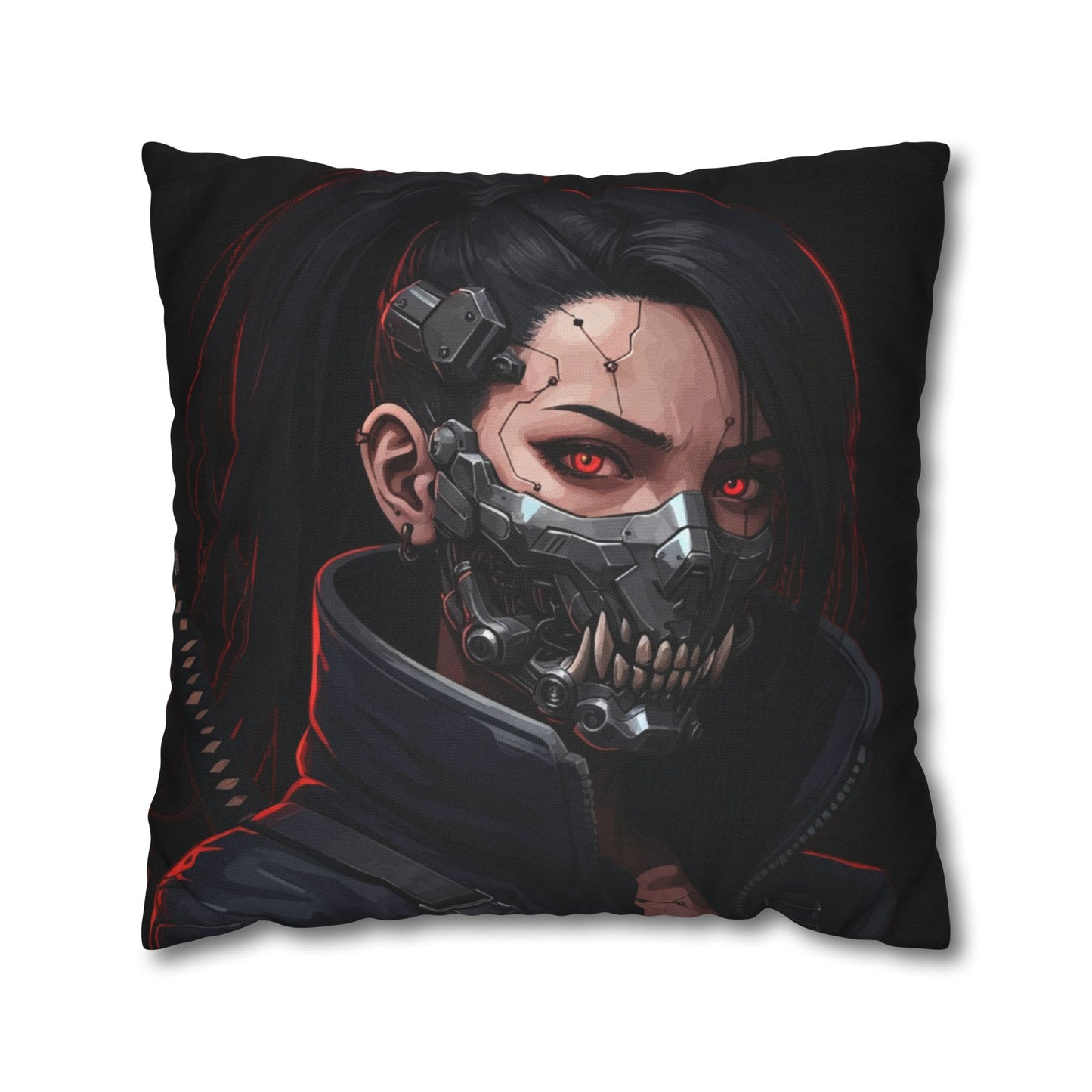 Cyberpunk-Style Velvet Pillowcase, Decorative Pillow, Home Decor, Unique Gift, Futuristic Accent, Gaming Room Decoration