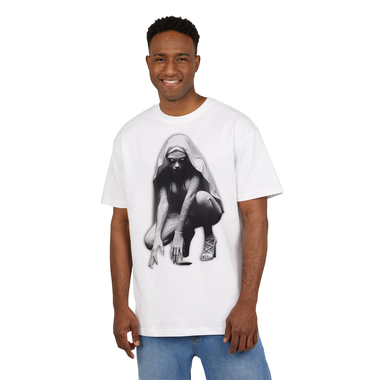 Urban Style Unisex Heavy Oversize Tee with Edgy Design