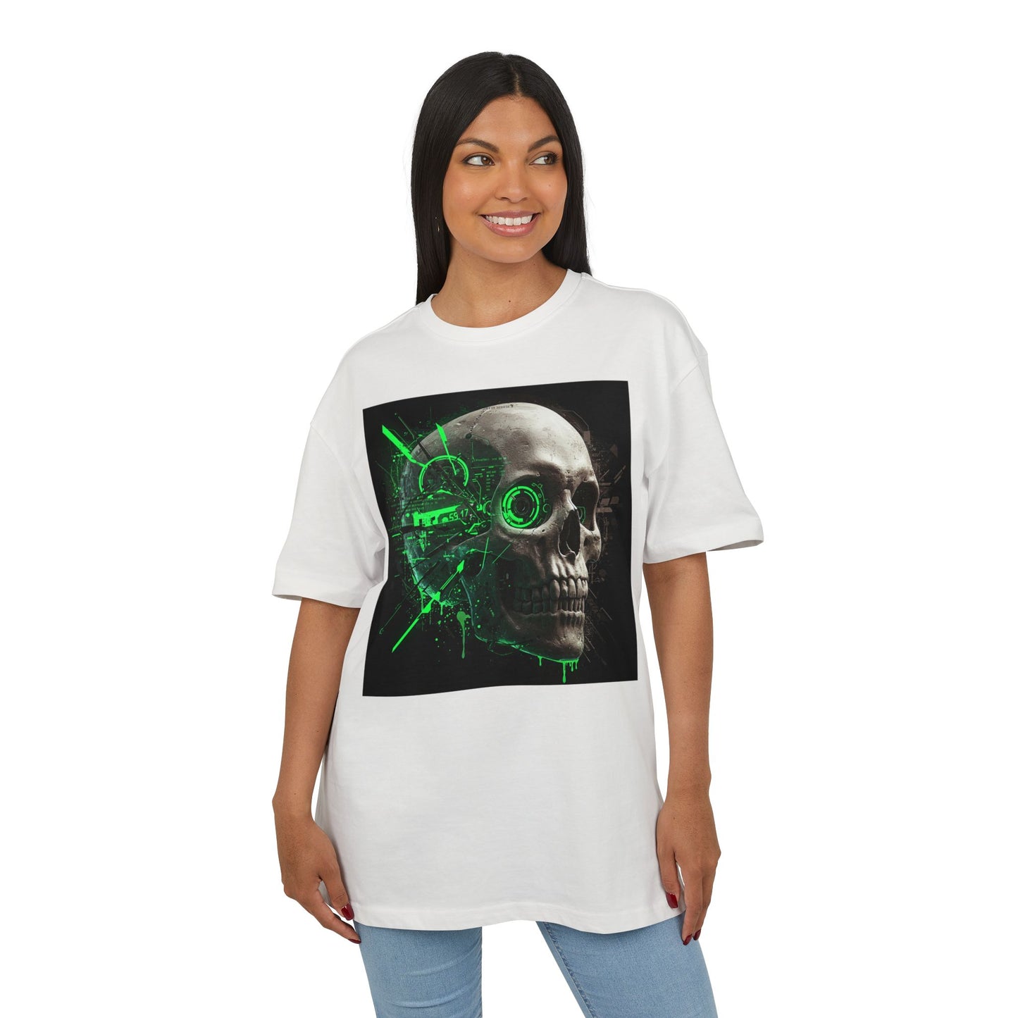 Edgy Graphic Oversize Tee | Skull Design | Streetwear Style, Casual Outfit, Music Festival Essential, Unique Gift, Unisex Apparel