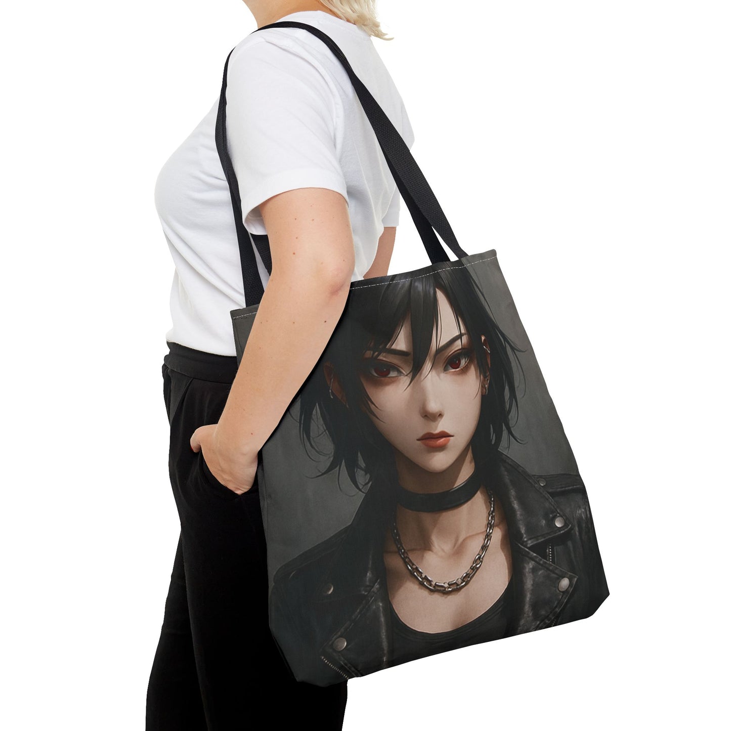 Edgy Art Tote Bag | Unique Gothic Shopper | Gift for Music Lovers, Fashionistas, or Occasions | Stylish Graphic Bag