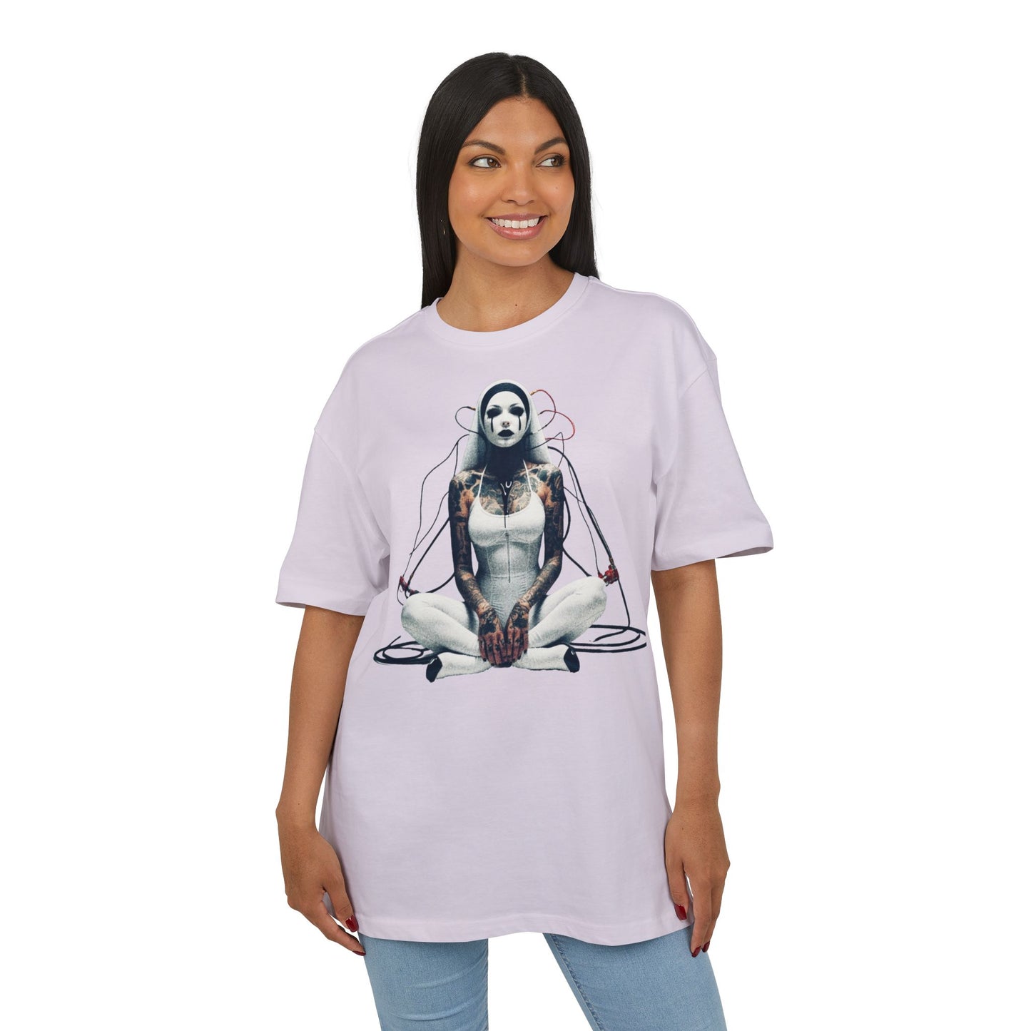 Artistic Unisex Oversize Tee - Unique Graphic Design for Creative Spirits