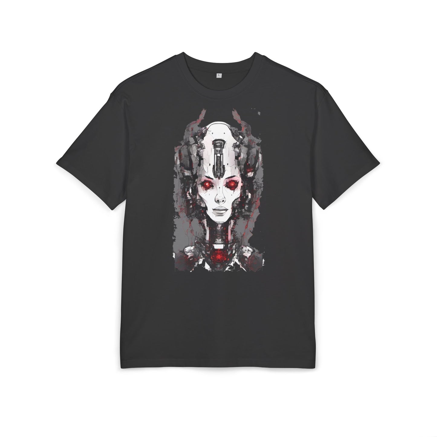 Futuristic Graphic Tee, Unique Oversized T-Shirt, Stylish Casual Wear, Perfect Gift for Art Lovers, Bold Design for Teens