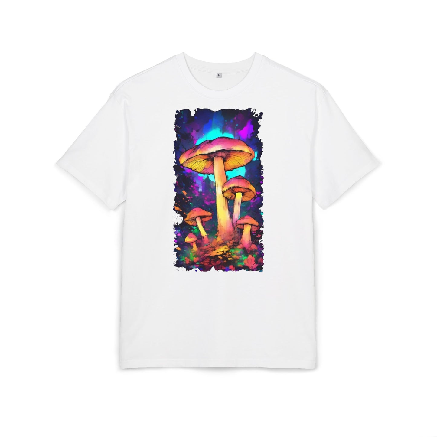 Psychedelic Mushroom Oversize Tee, Unisex Graphic Tee, Casual Summer Shirt, Gift for Nature Lovers, Festival Fashion