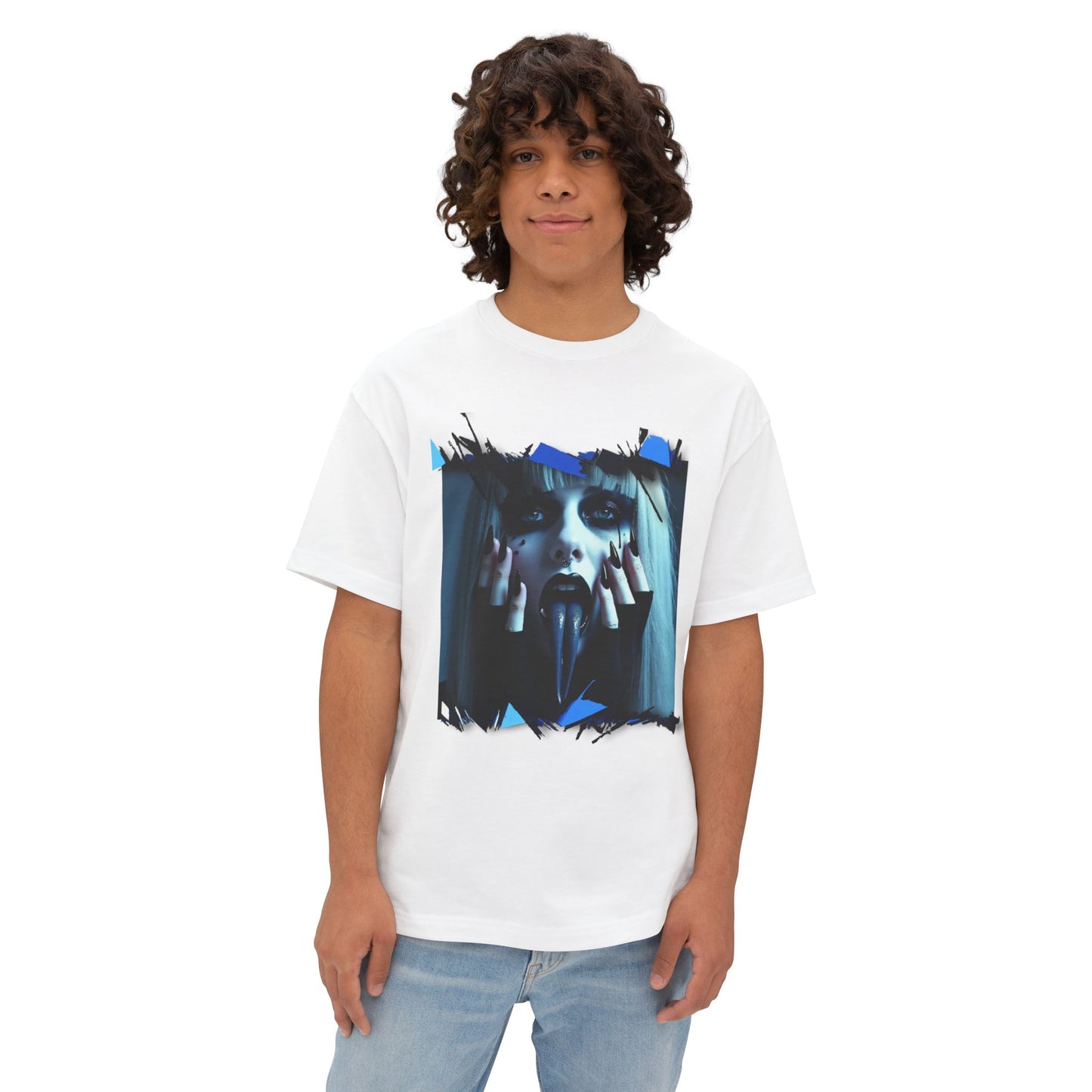 Edgy Oversized Tee - Unisex Graphic Shirt, Streetwear Fashion, Unique Gift for Him/Her, Casual or Trendy Look, Art Enthusiast Apparel
