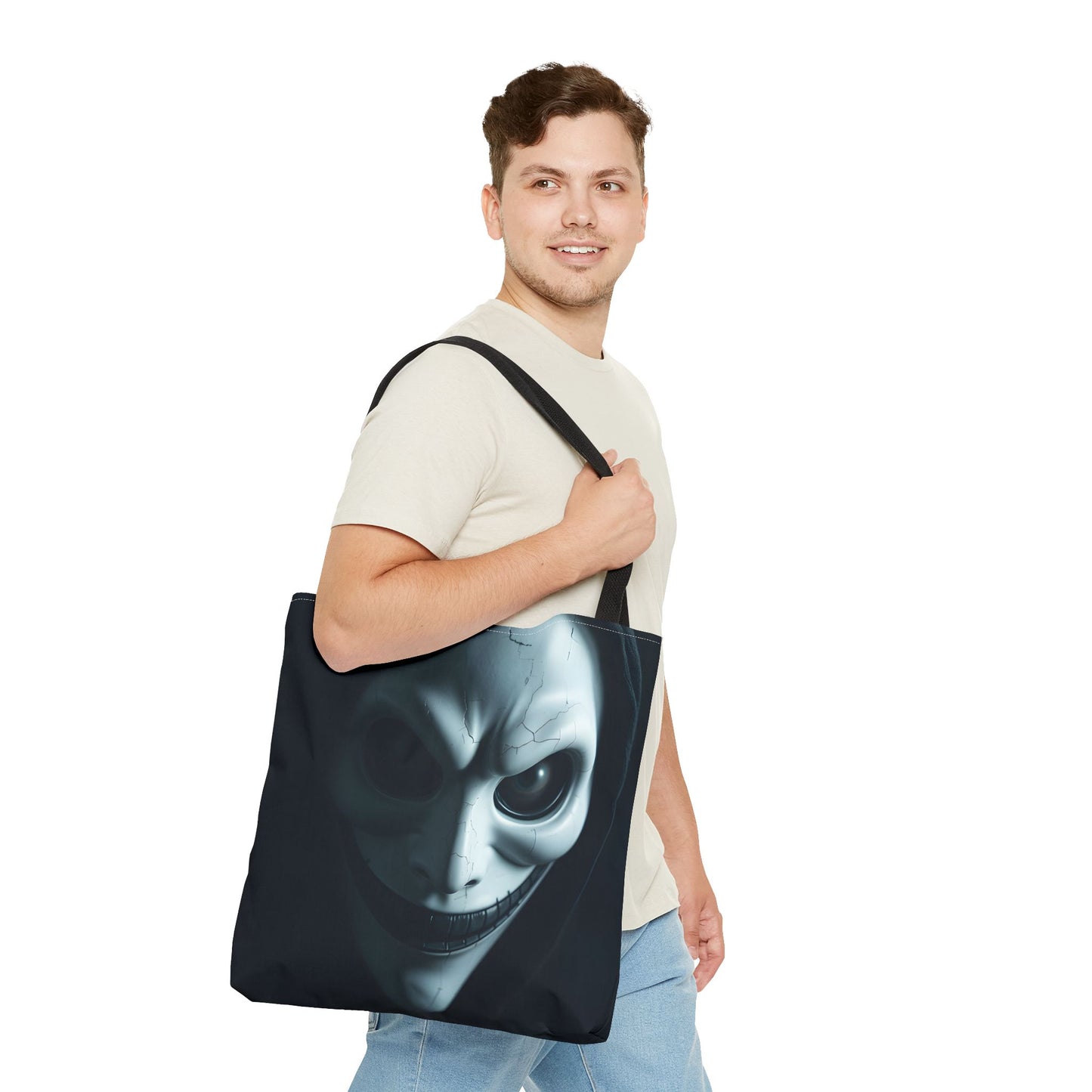 Spooky Character Tote Bag | Halloween Accessory, Trick or Treat Bag, Eco-Friendly Shopper, Gift for Fans, Unique Design