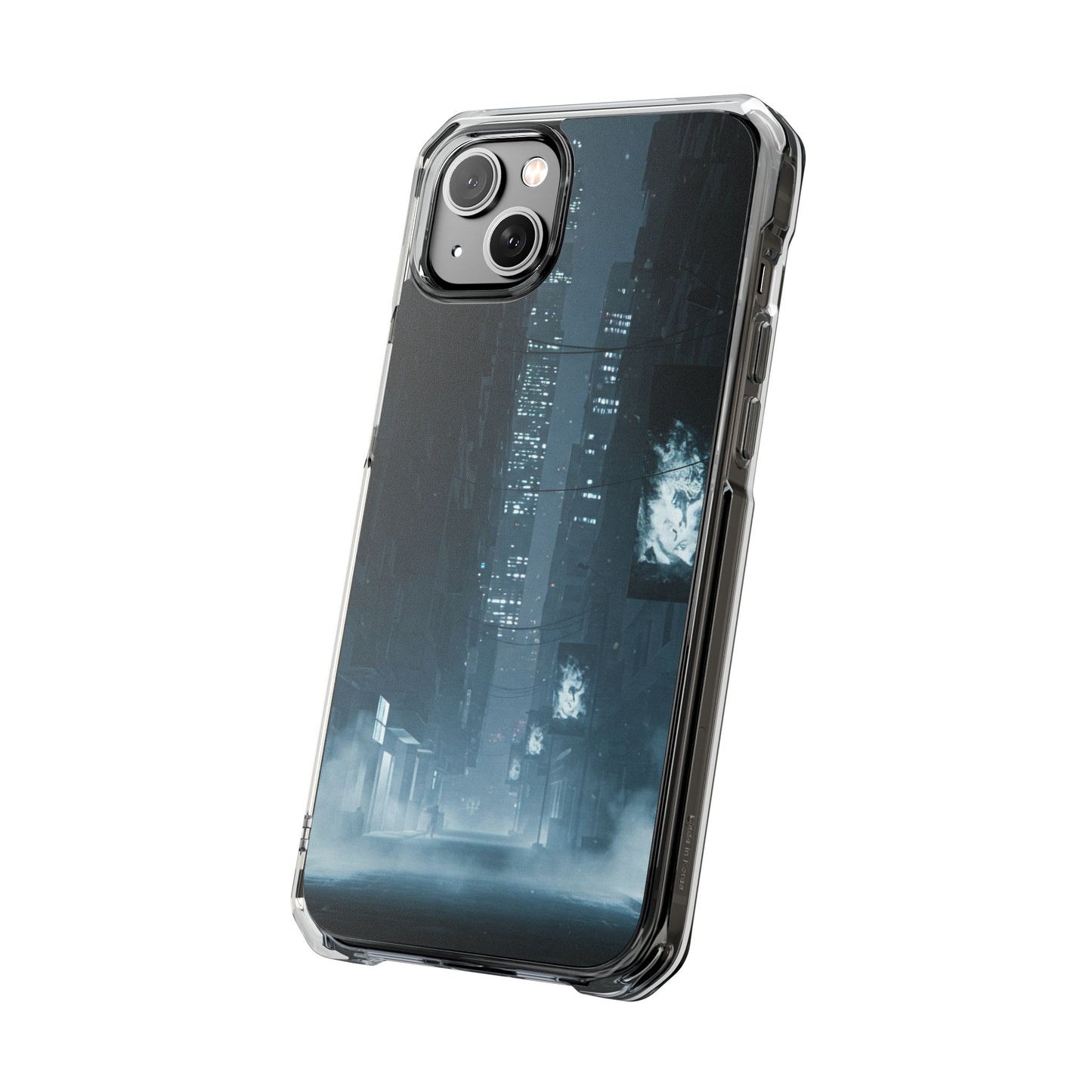 Magnetic Clear Impact Cases for Phones | Urban Nightscape Design | Unique Phone Accessories, Gift for Tech Lovers, Protective Cases