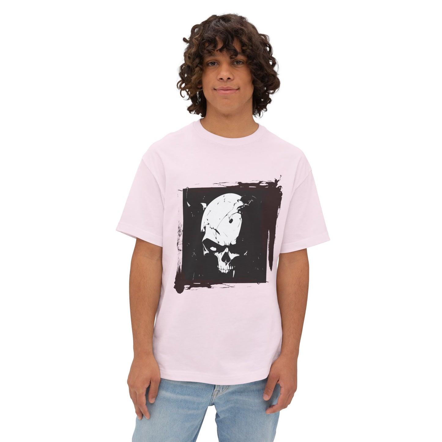 Edgy Skull Graphic Tee | Unisex Oversized Boxy Tee for Casual Wear, Halloween, Street Style, Gift for Him/Her, Unique Fashion