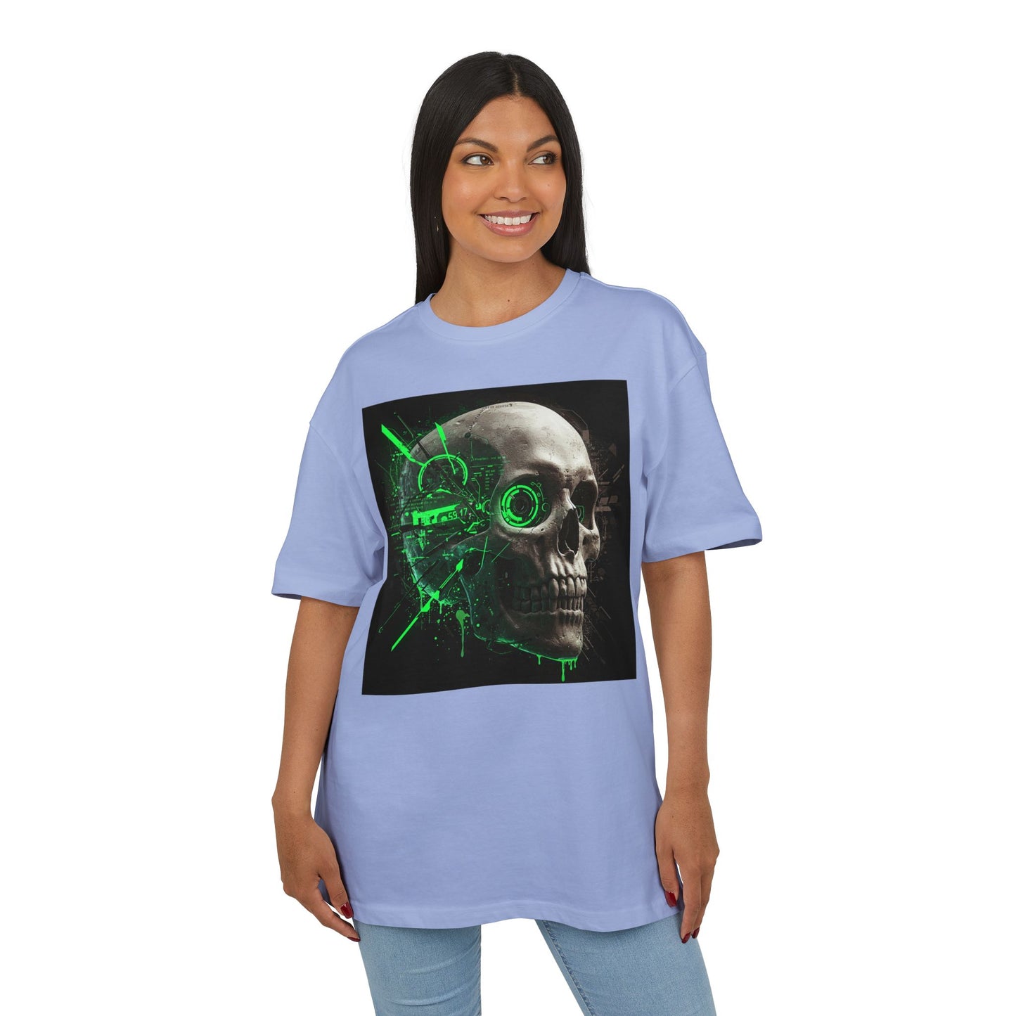 Edgy Graphic Oversize Tee | Skull Design | Streetwear Style, Casual Outfit, Music Festival Essential, Unique Gift, Unisex Apparel