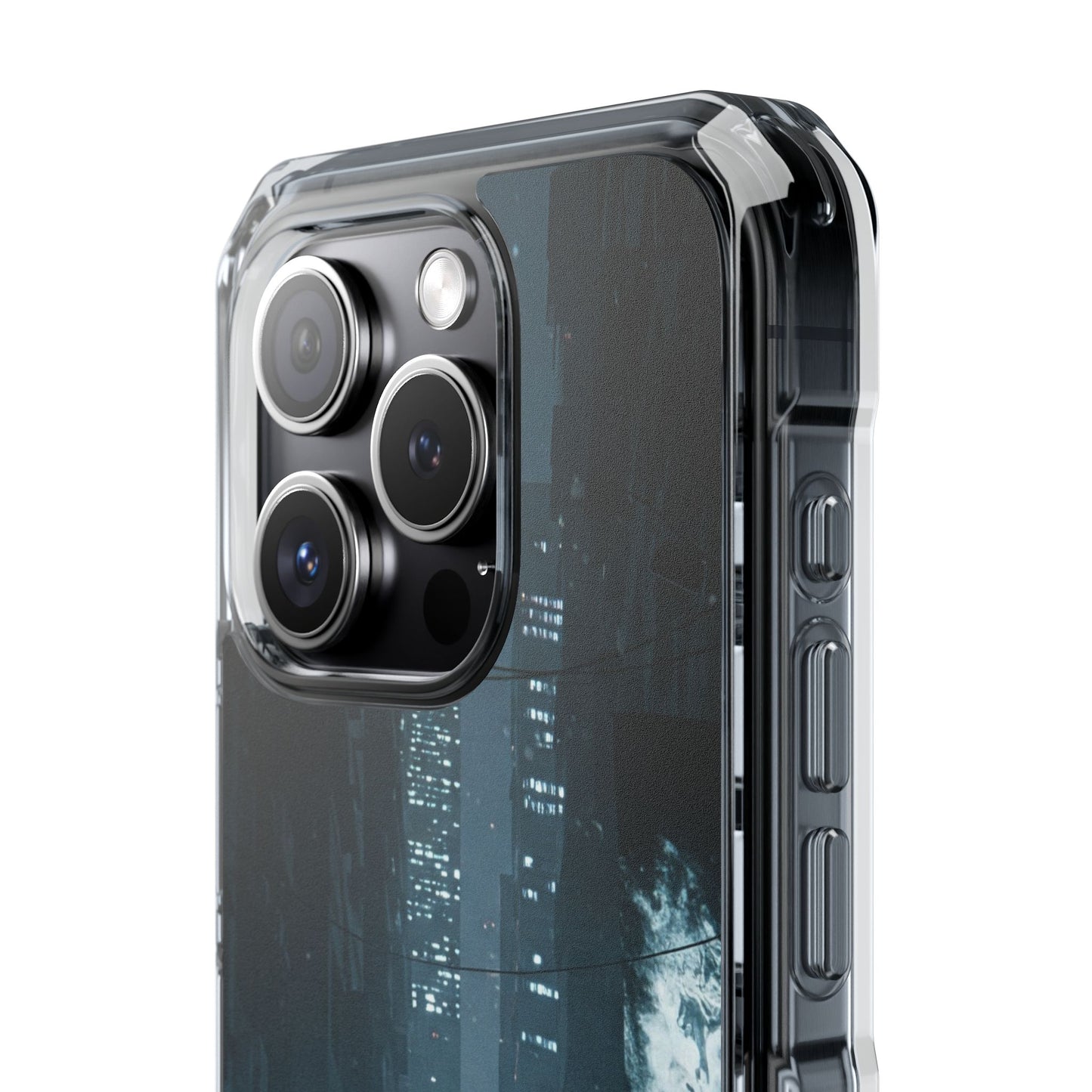 Magnetic Clear Impact Cases for Phones | Urban Nightscape Design | Unique Phone Accessories, Gift for Tech Lovers, Protective Cases