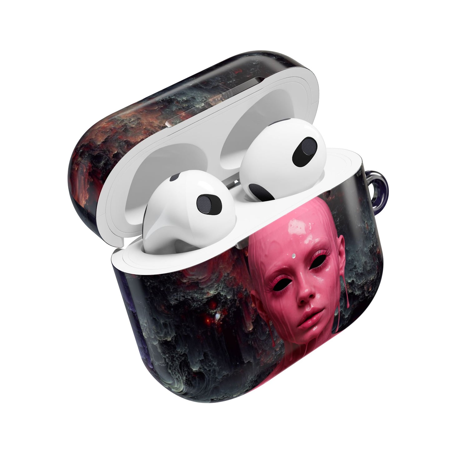 Dark AirPod Case - Horror-Inspired Accessory, Perfect for Goths, Tech Lovers, and Gift Givers, Space Decor, Unique Design
