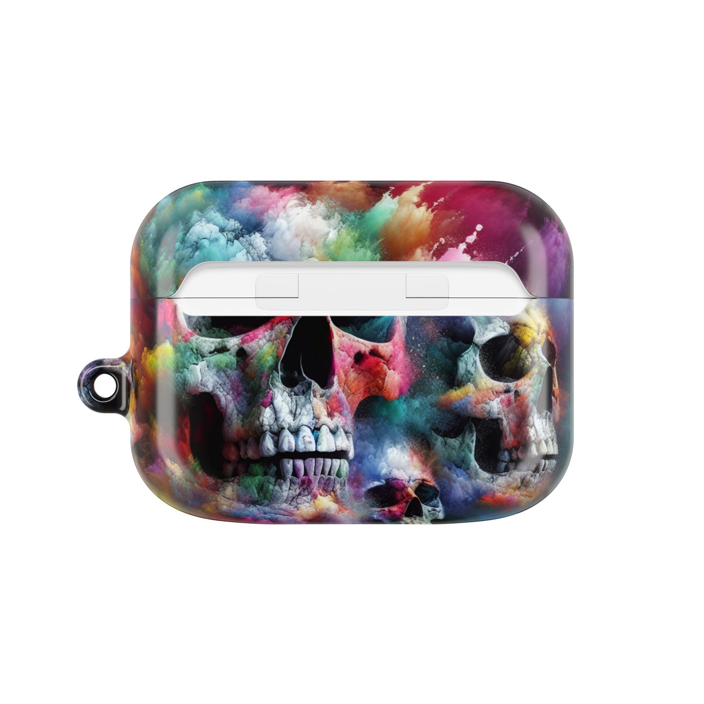Colorful Skull AirPod Case, Unique Airpod Cover for Music Lovers, Trendy Skull Accessories, Gift for Teens, Halloween Tech Gear