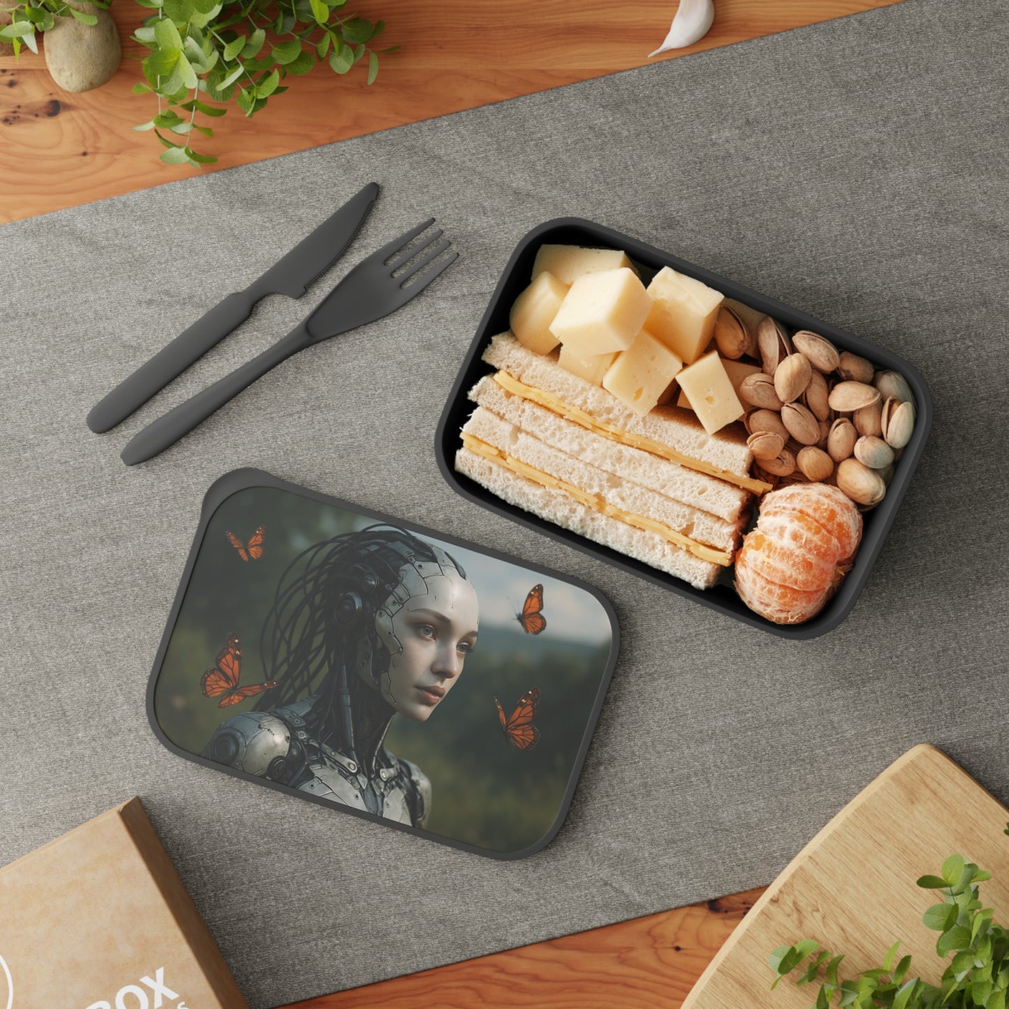 Futuristic Bento Box, Robot Lunch Container, Eco-Friendly Meal Prep, Unique Gift for Tech Lovers, Perfect for Back to School