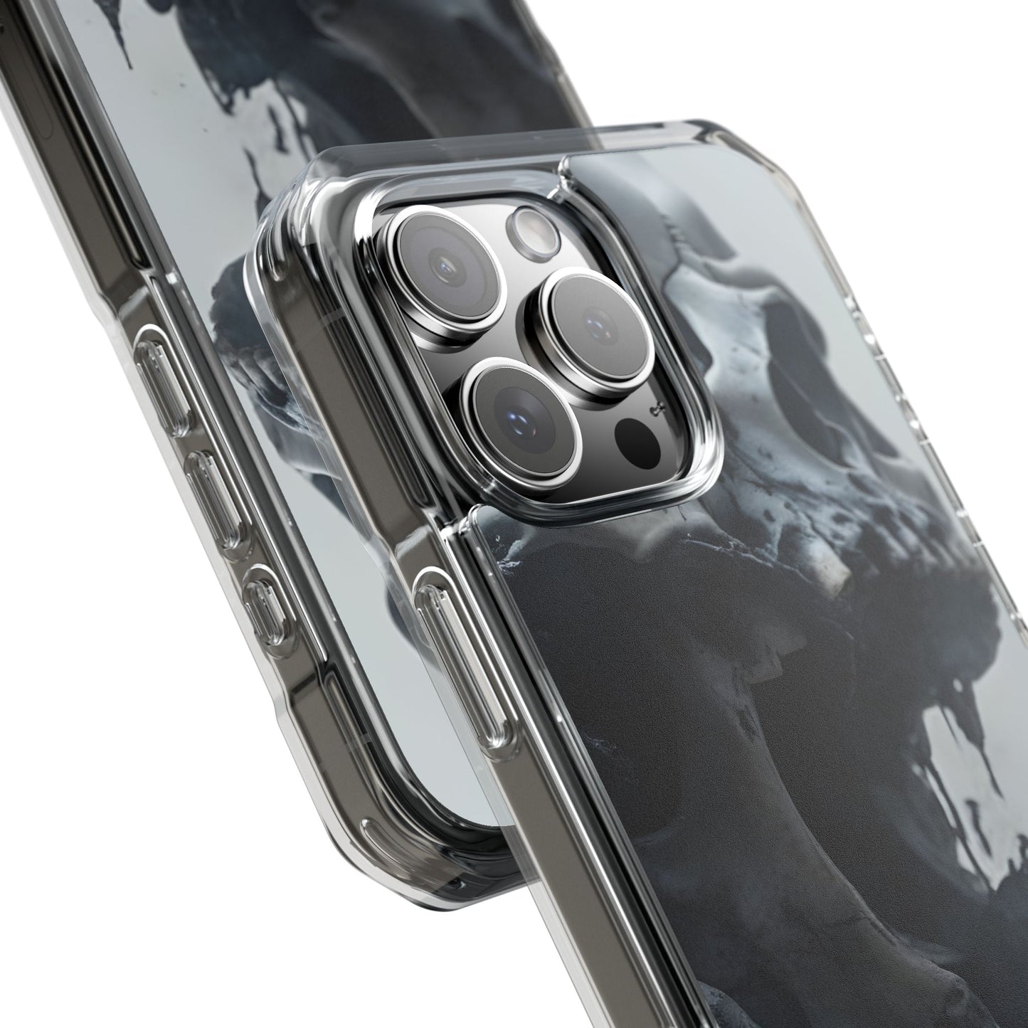 Unique Skull Design Magnetic Clear Impact Cases, Skull Phone Cases, Gothic Accessories, Halloween Gifts, Edgy Mobile Covers