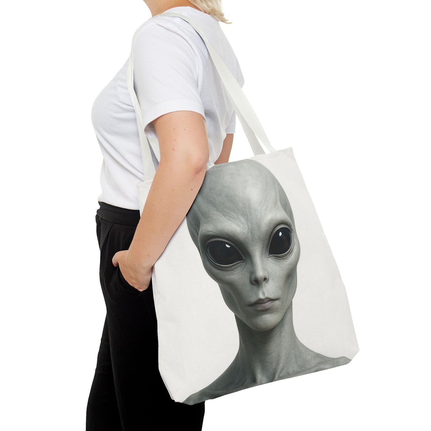 Alien Tote Bag | Intergalactic Style, Eco-Friendly Reusable Bag, Quirky Gift, Space Enthusiast Accessory, Unique Shopping Tote