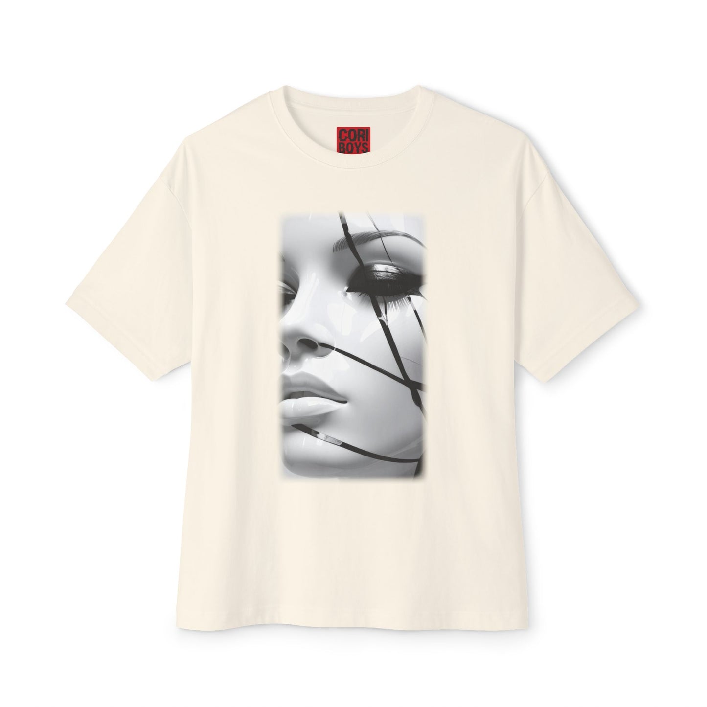Chic Oversized Graphic Tee with Striking Design, Streetwear, Casual Style, Fashion Statement, Gift for Art Lovers